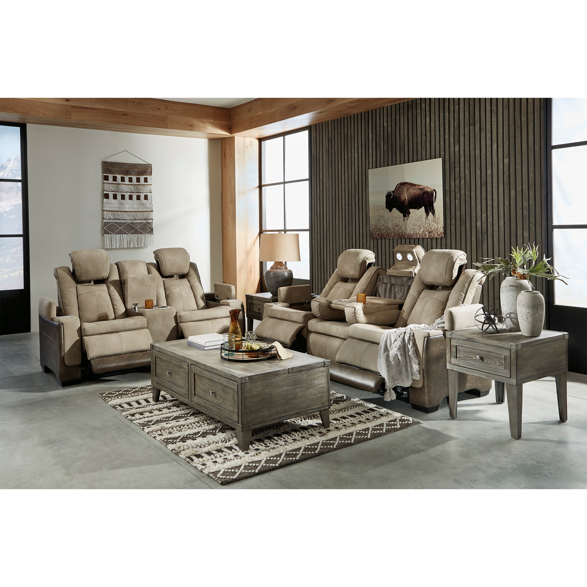 Next-Gen DuraPella Power Reclining Loveseat with Console