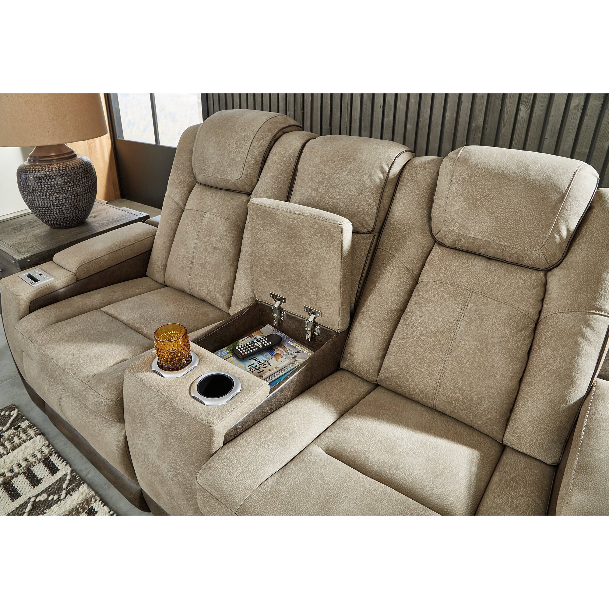 Next-Gen DuraPella Power Reclining Loveseat with Console