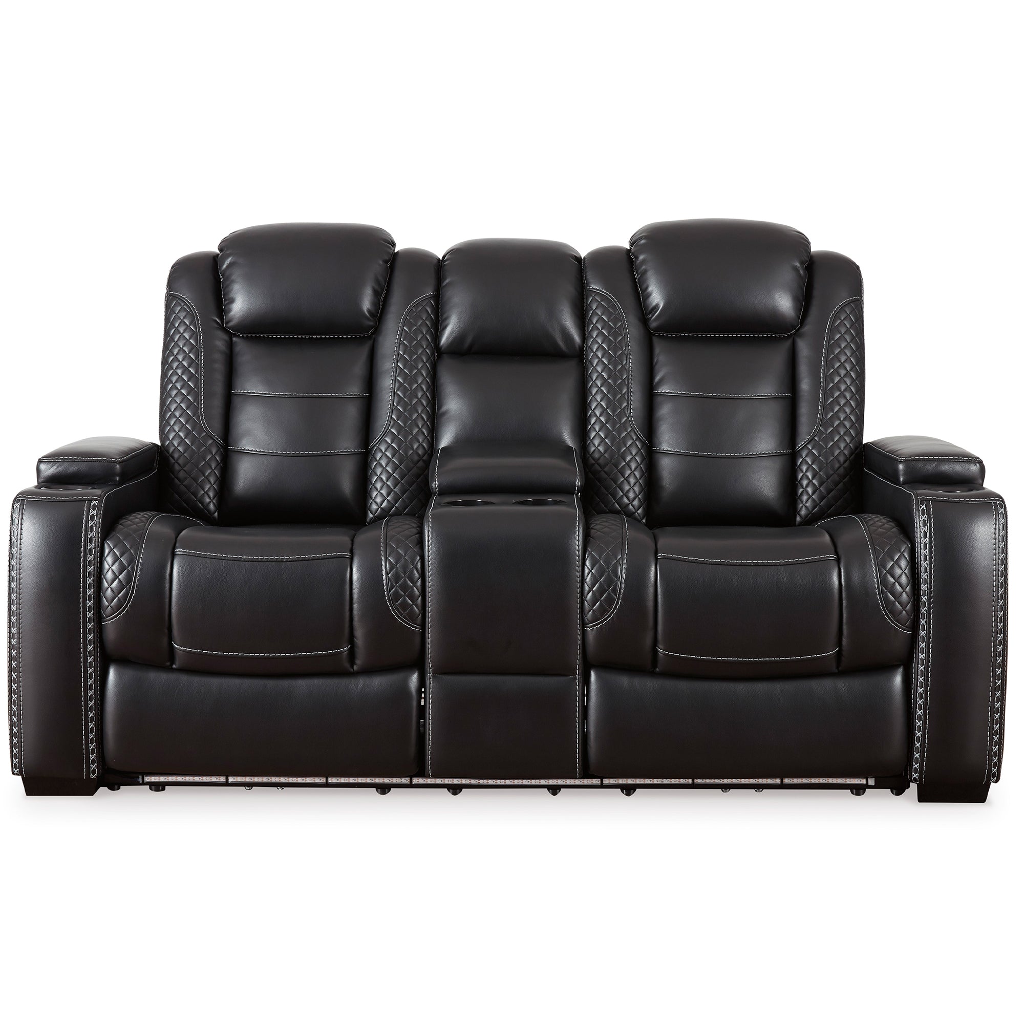 Party Time Dual Power Reclining Loveseat with Console