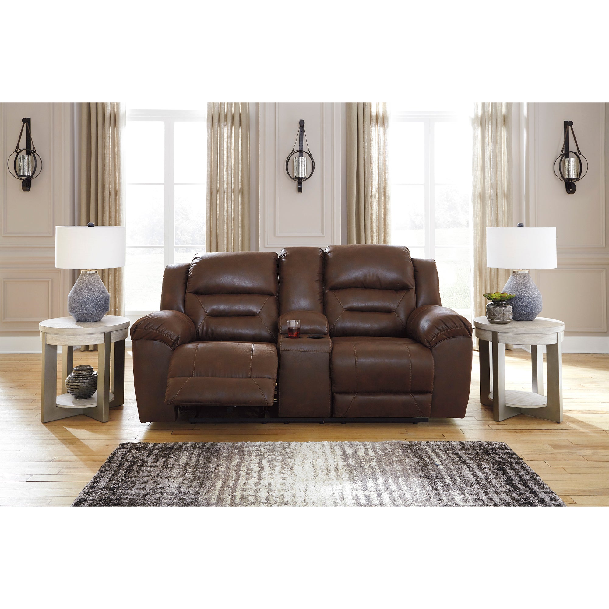 Stoneland Manual Reclining Loveseat with Console