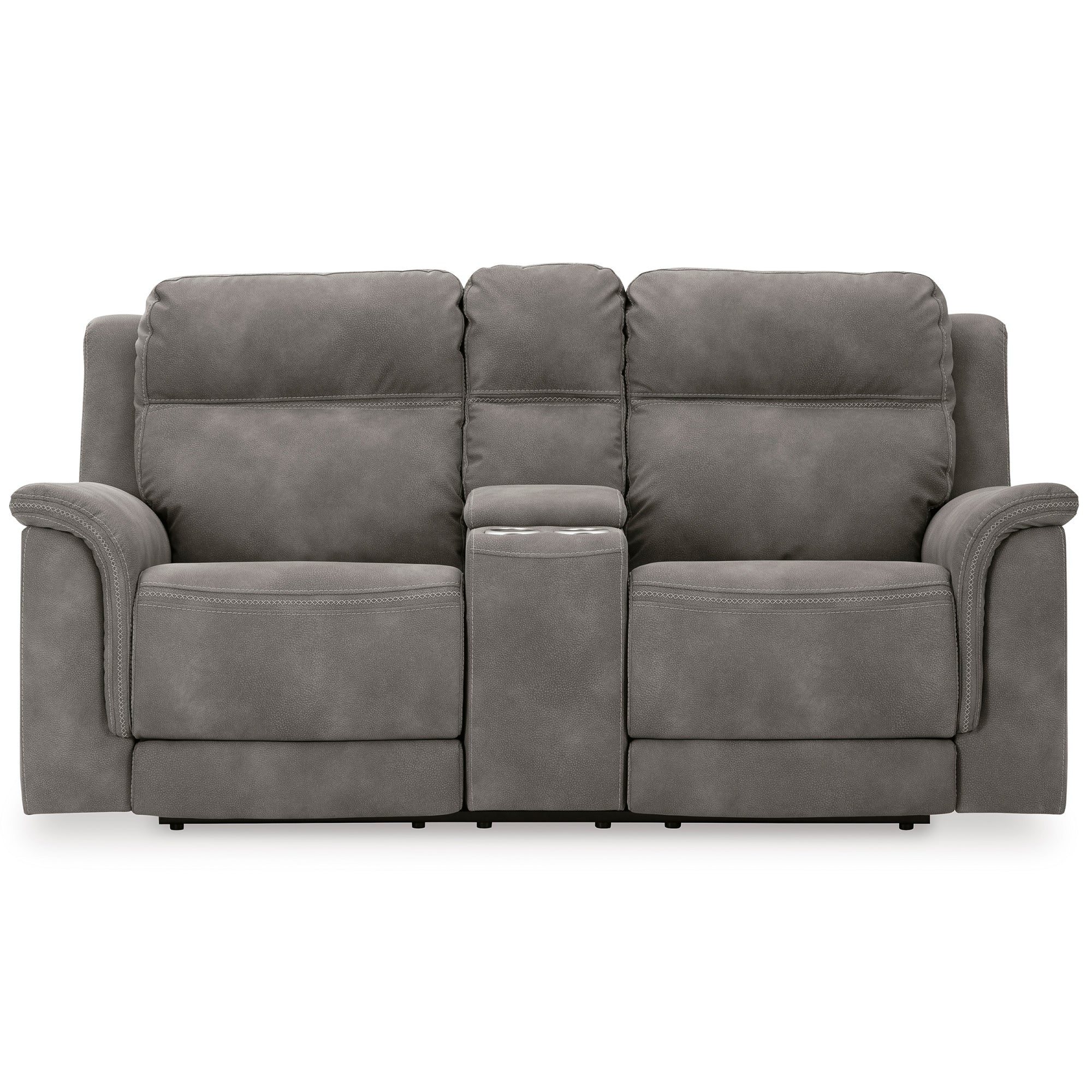 Next-gen Durapella Power Recliner Loveseat with Console and adjustable Headrest