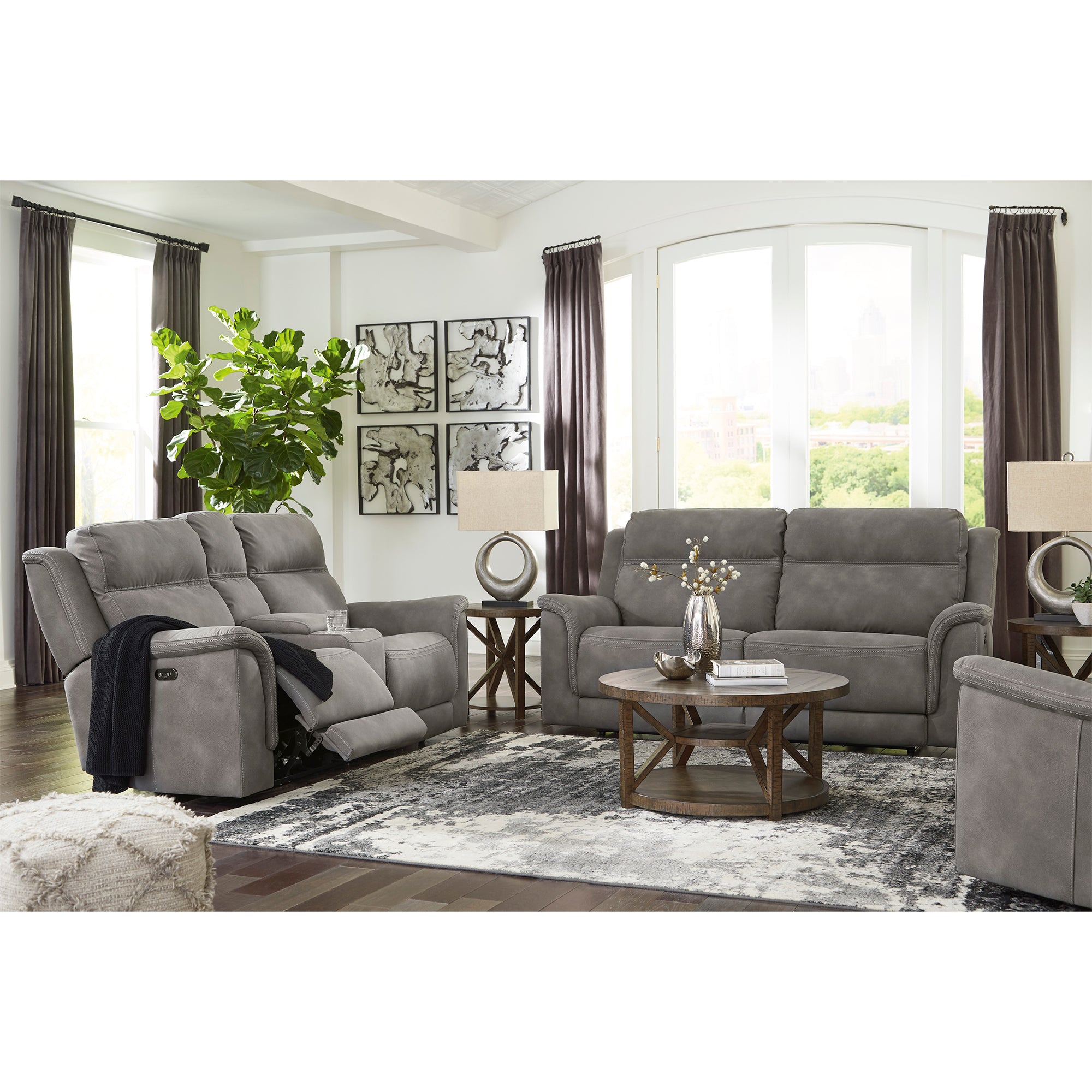 Next Gen DuraPella 2 Seat Power Recliner Sofa With Adjustable Headrest