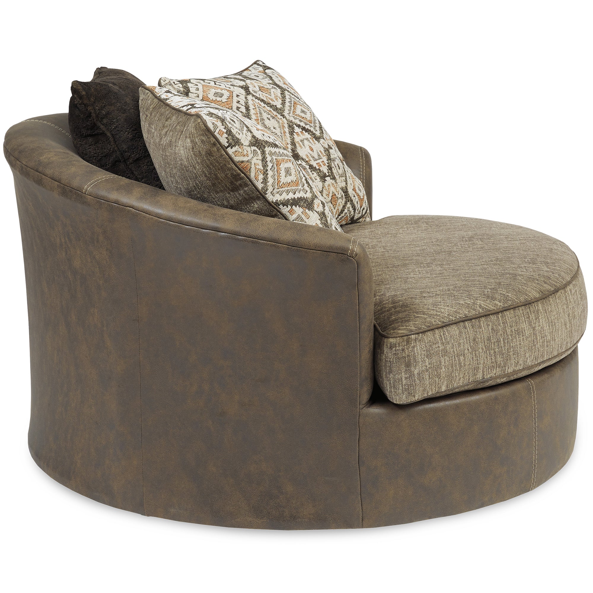 Abalone Oversized Swivel Accent Chair