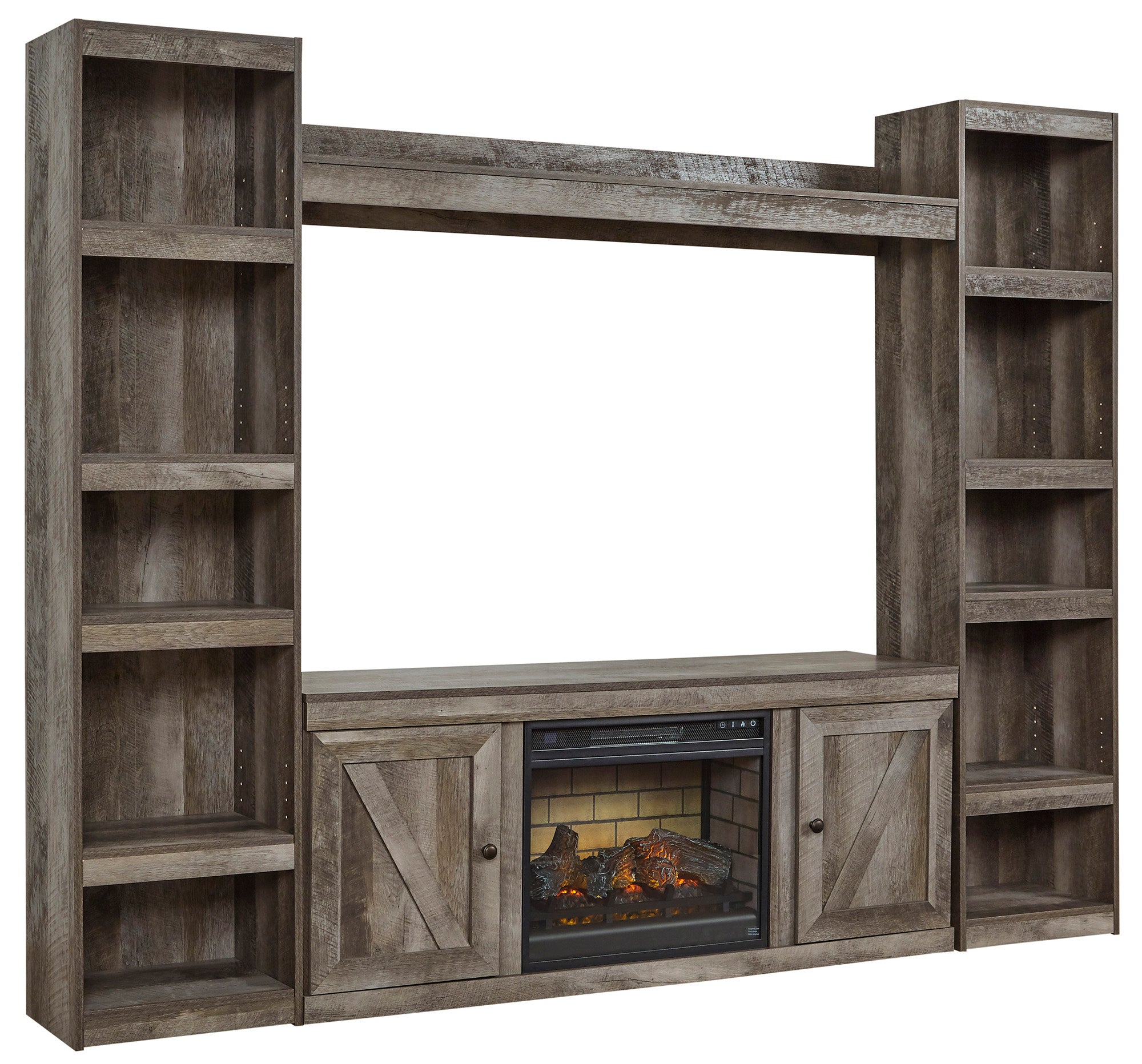 Wynnlow 4-Piece Entertainment Center with Electric Fireplace