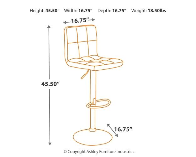 Bellatier Adjustable Height Bar Stool (Set of 2)