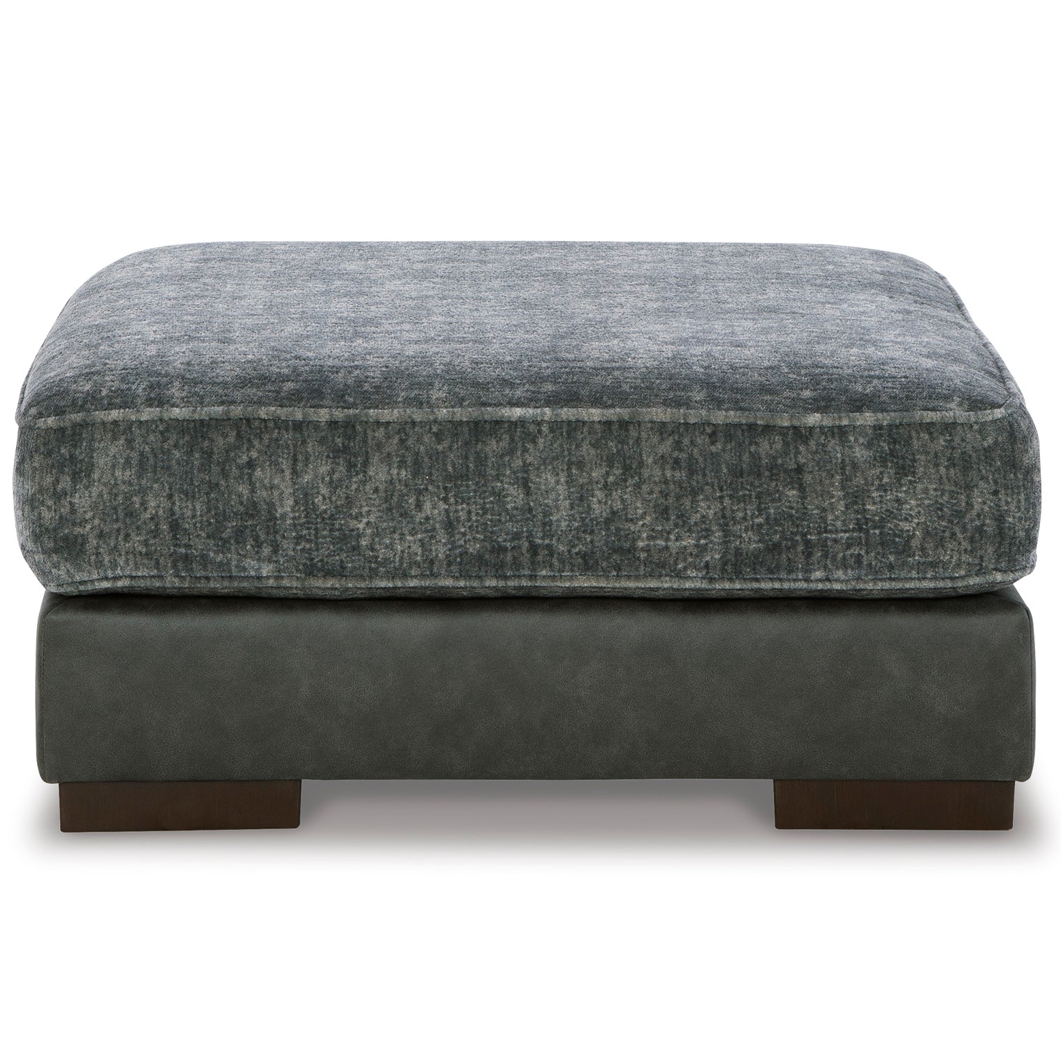Larkstone Oversized Accent Ottoman in Pewter Color
