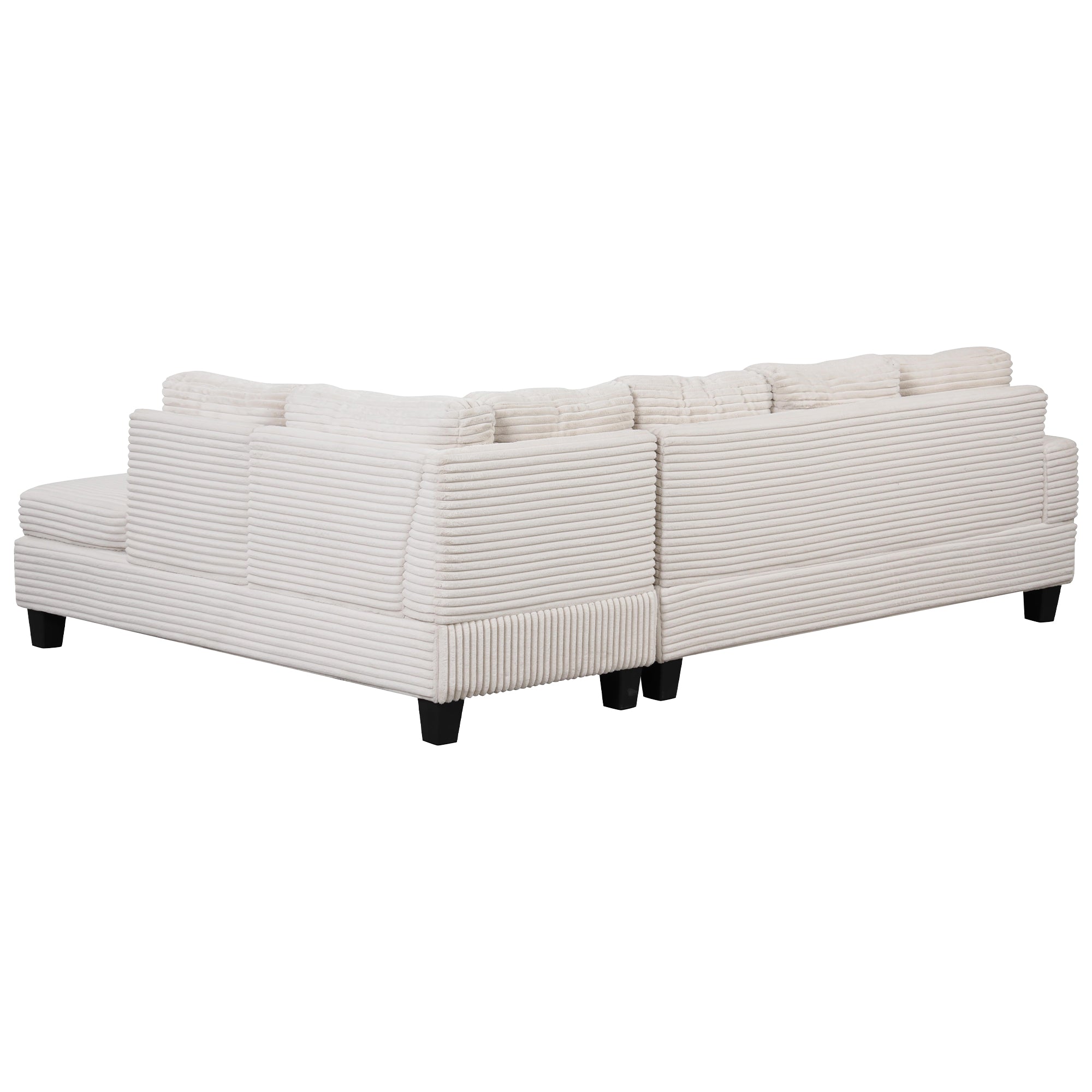 ComfyNest Sectional With Storage Ottoman