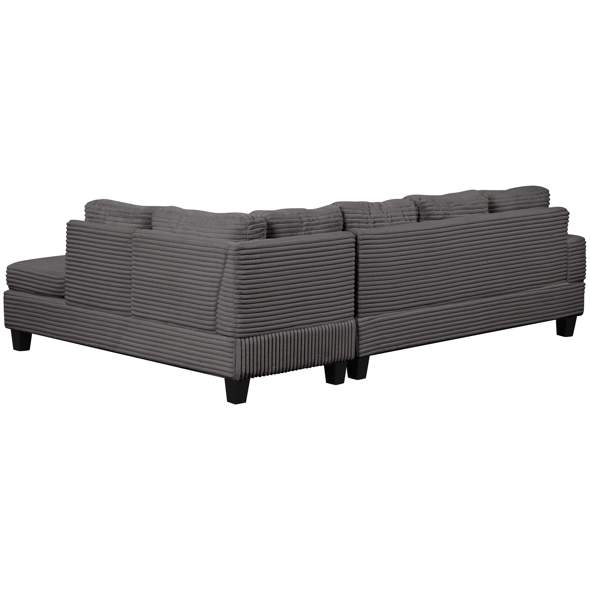 ComfyNest Sectional With Storage Ottoman