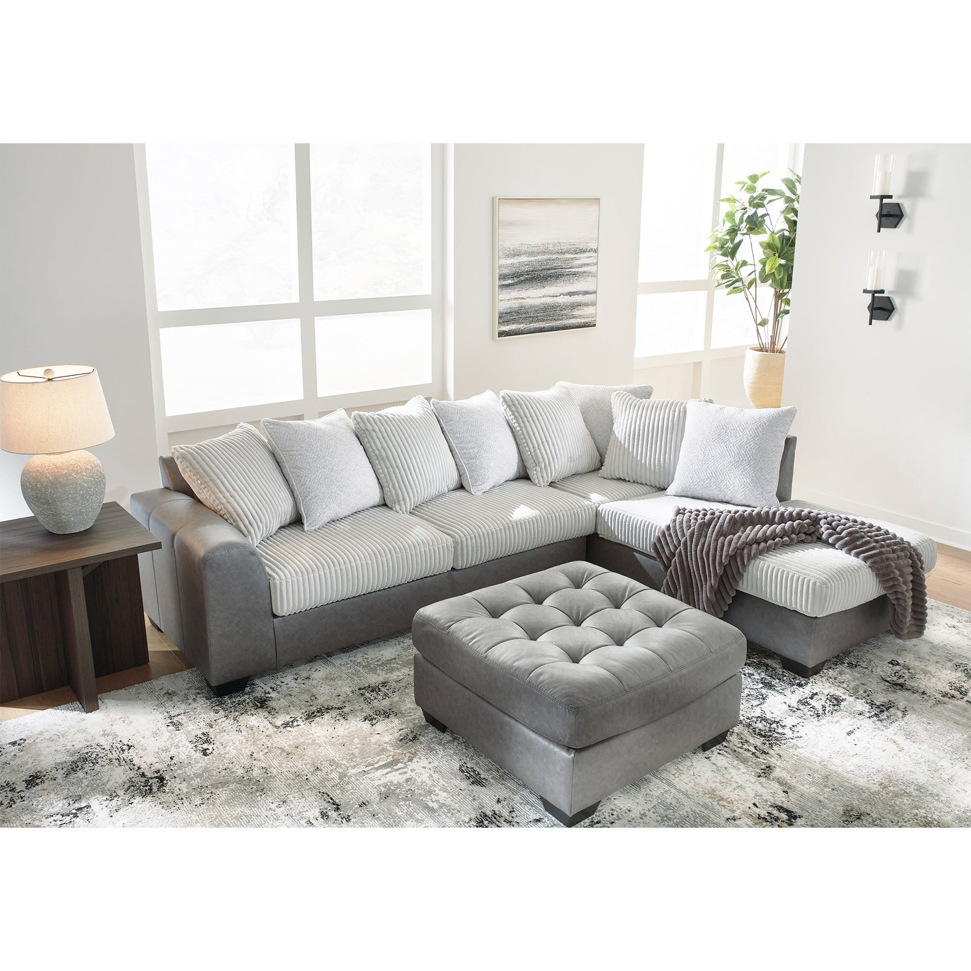 Clairette Court 2-Piece Sectional with Chaise