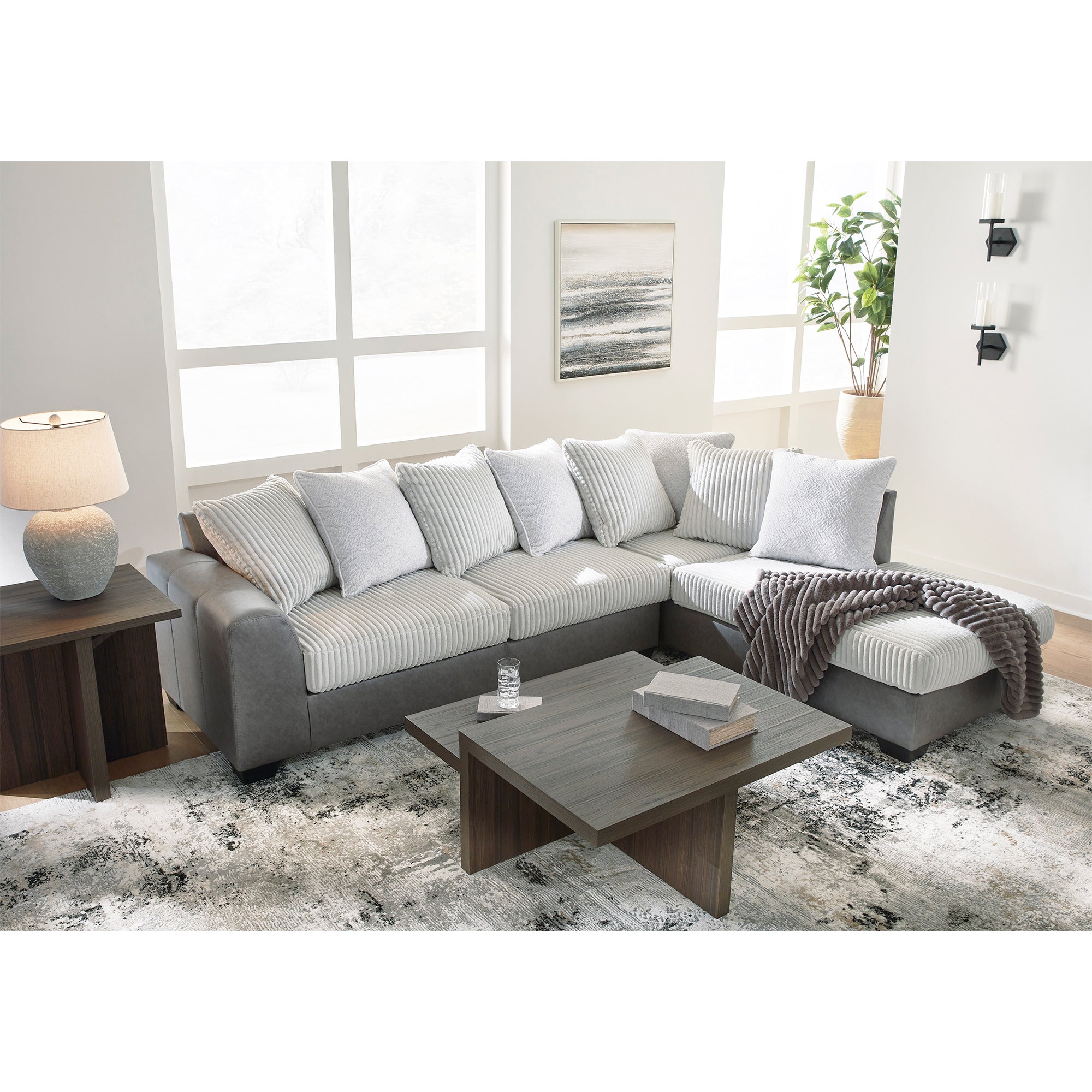 Clairette Court 2-Piece Sectional with Chaise