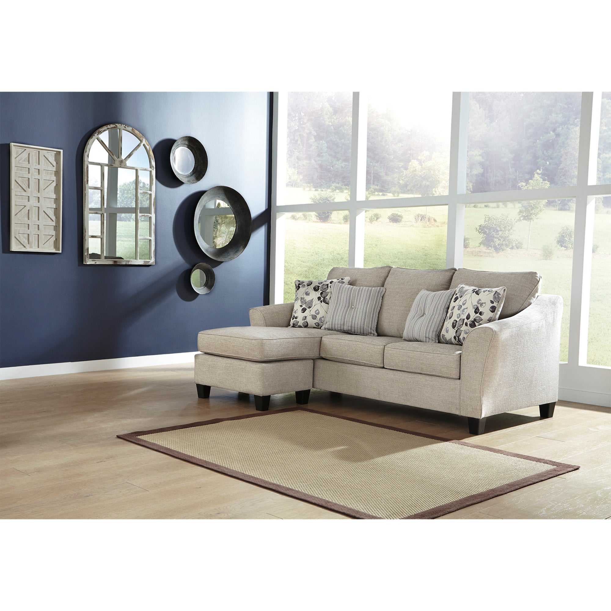 Abney Sofa Chaise, Chair, and Ottoman