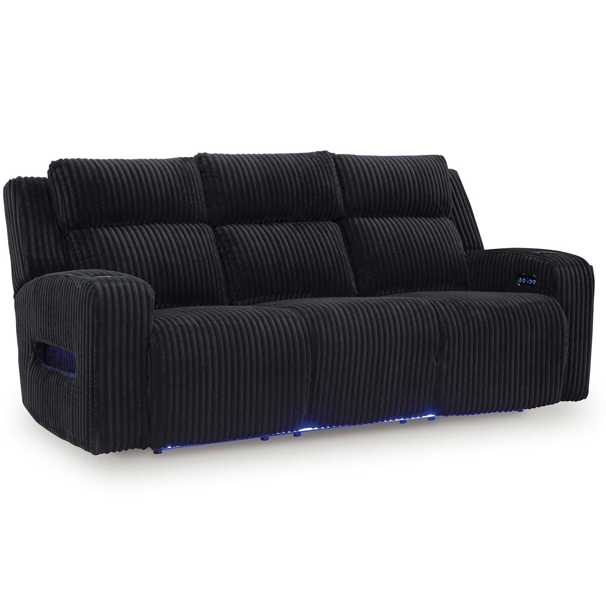 Forest Lake Power Reclining Sofa with Adjustable Headrest & LED Lighting