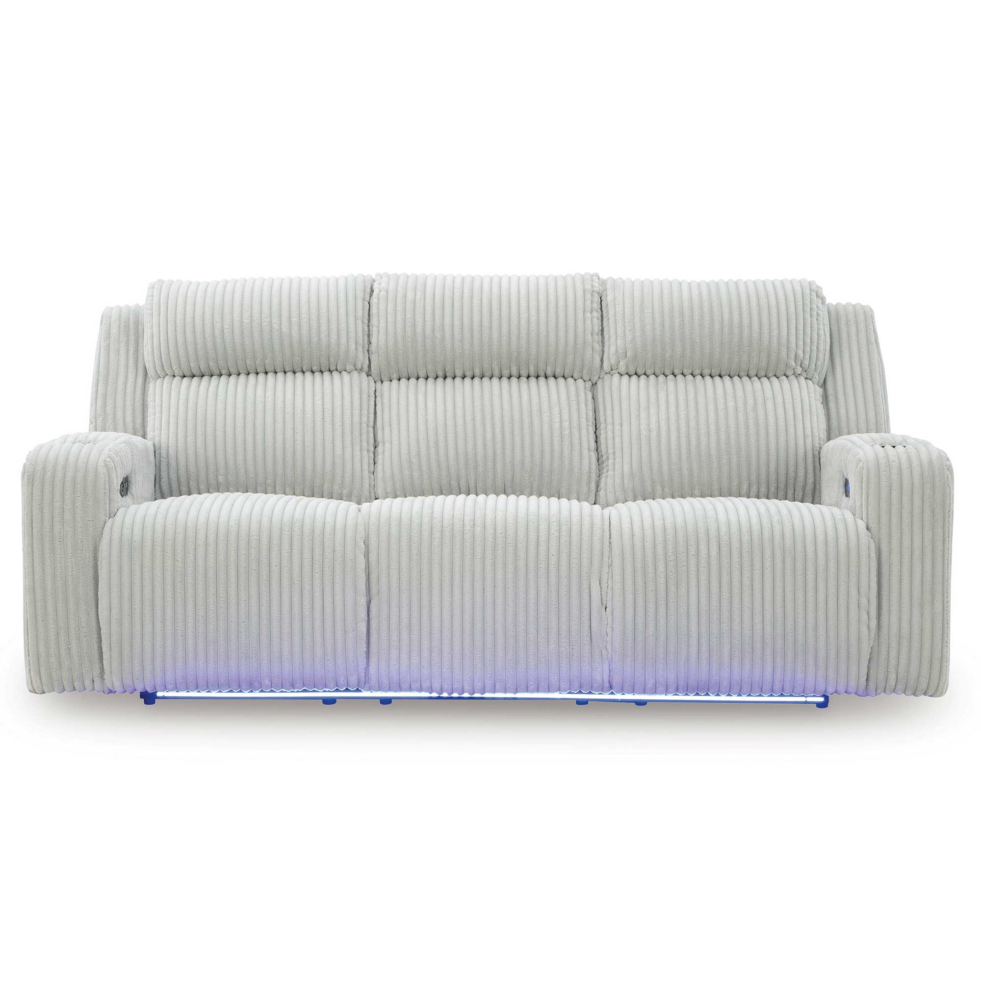 Forest Lake Power Reclining Sofa with Adjustable Headrest & LED Lighting