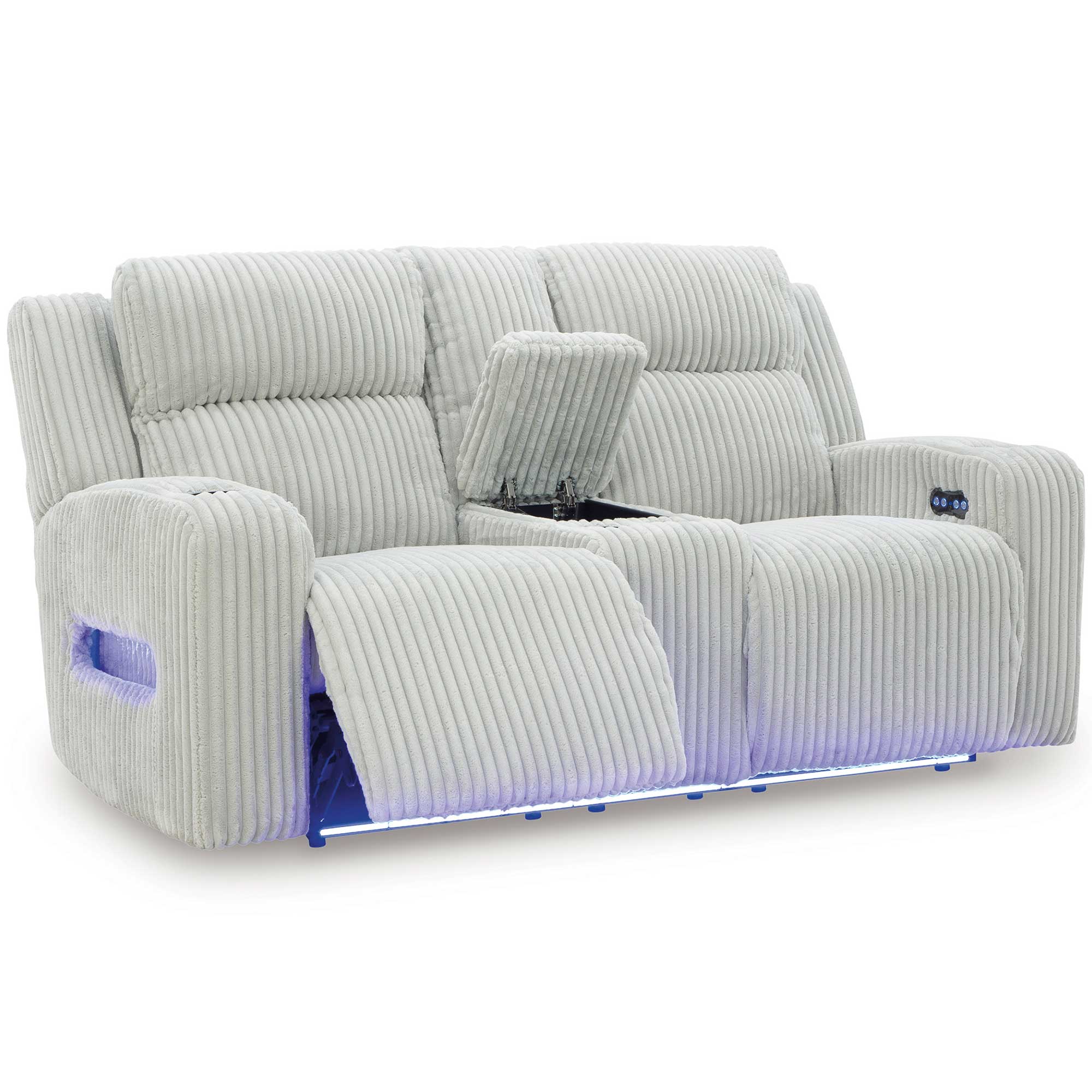 Forest Lake Dual Power Reclining Loveseat with Console