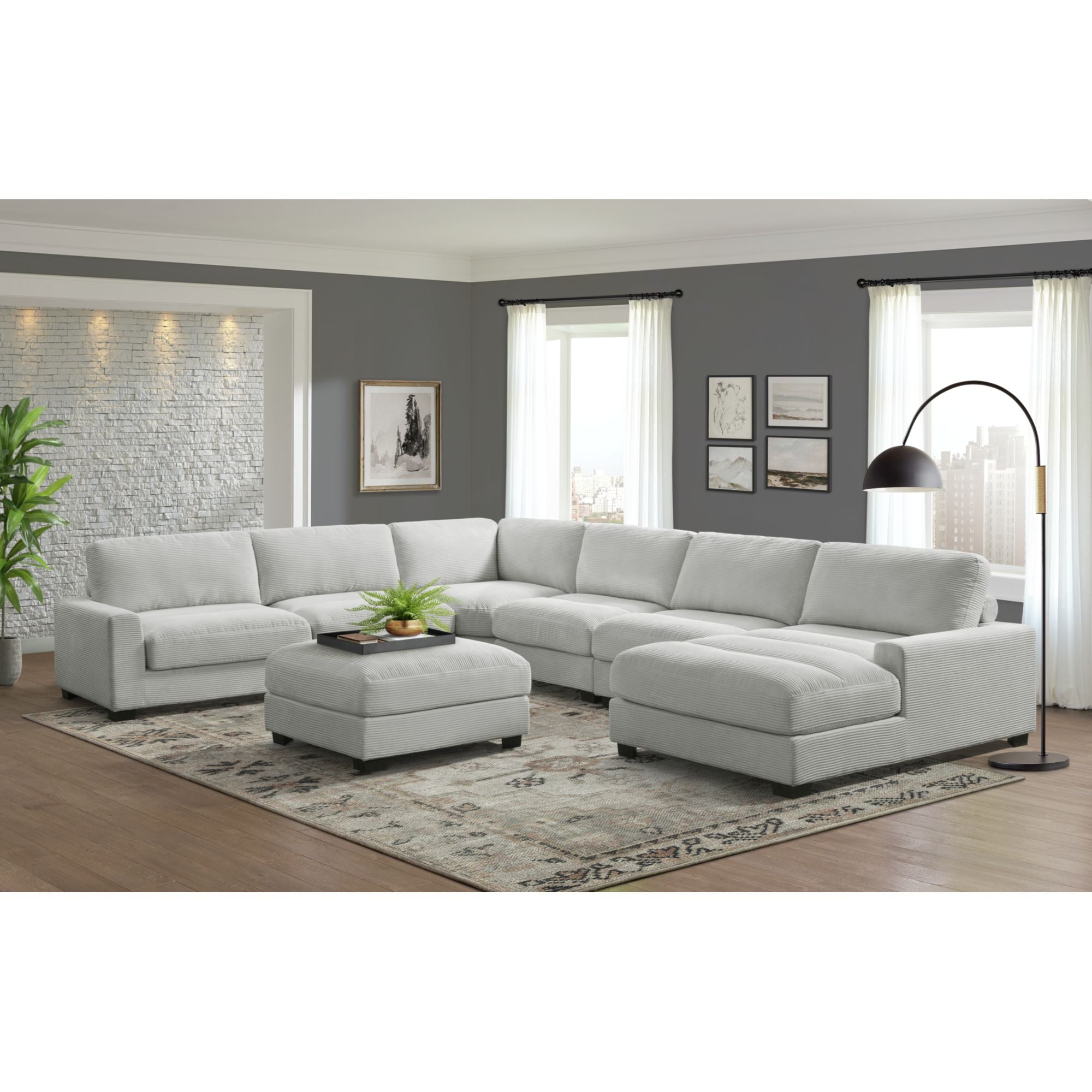 Horizon Steno Stone 6-Piece Sectional