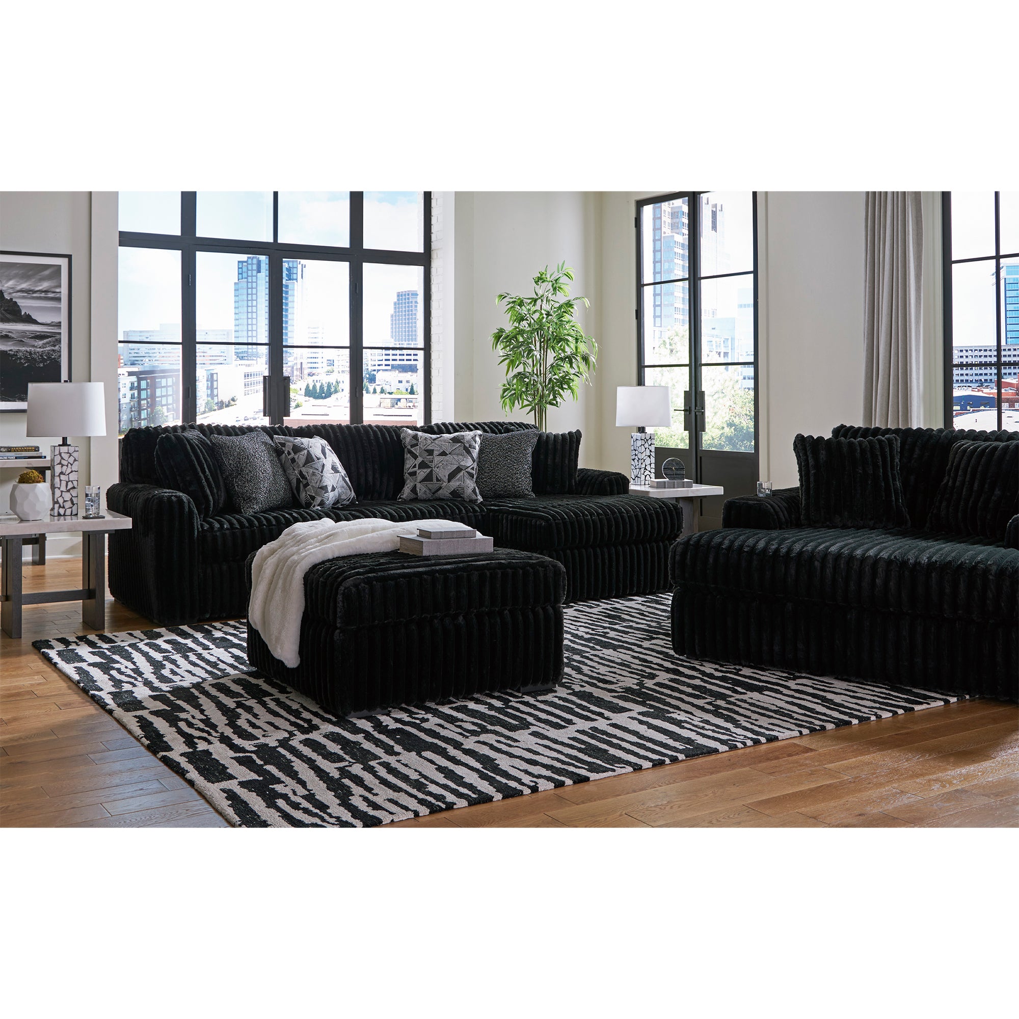 Midnight-Madness 2-Piece Sectional Sofa with Chaise