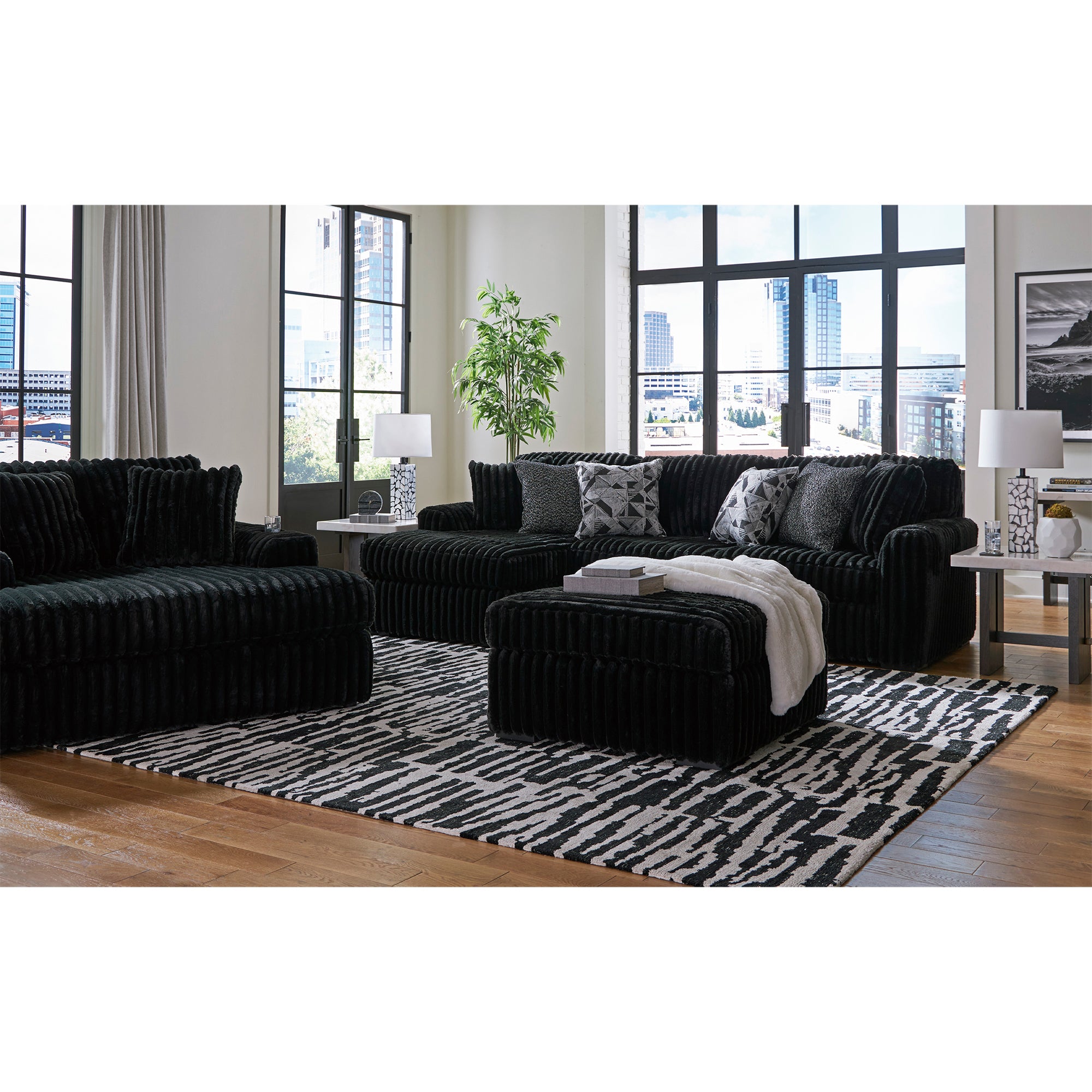 Midnight-Madness 2-Piece Sectional Sofa with Chaise