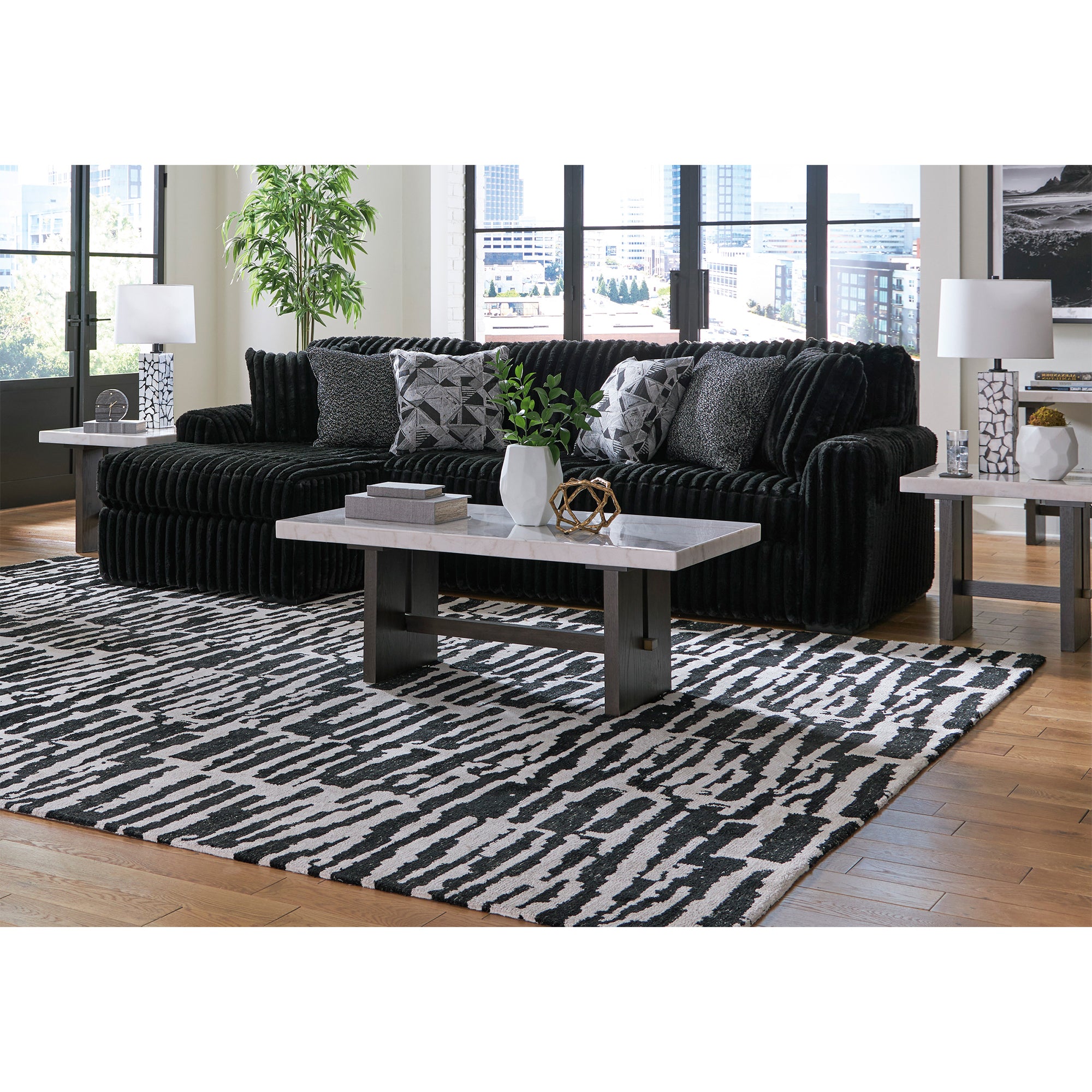 Midnight-Madness 2-Piece Sectional Sofa with Chaise