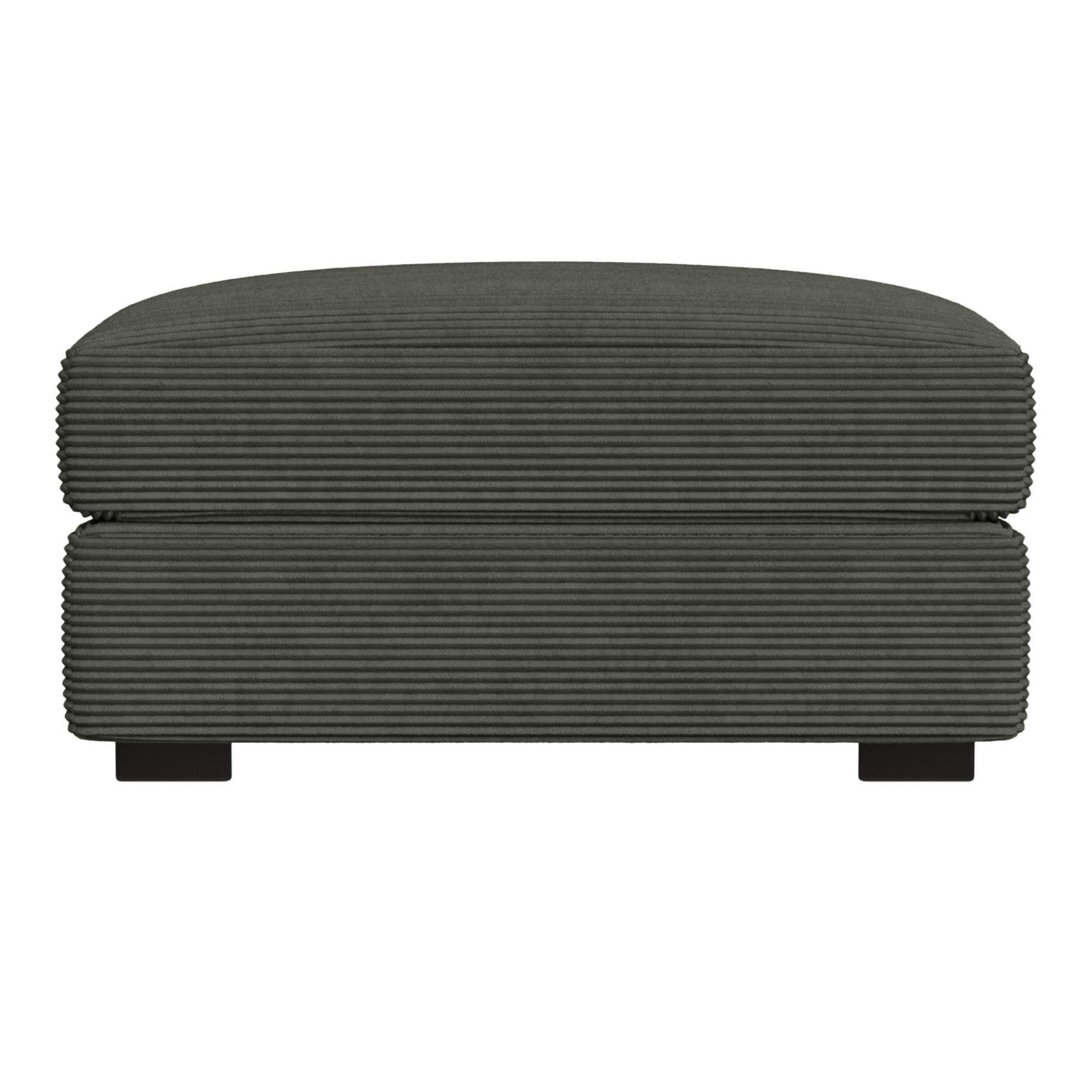 Horizon Steno Charcoal Oversized Ottoman