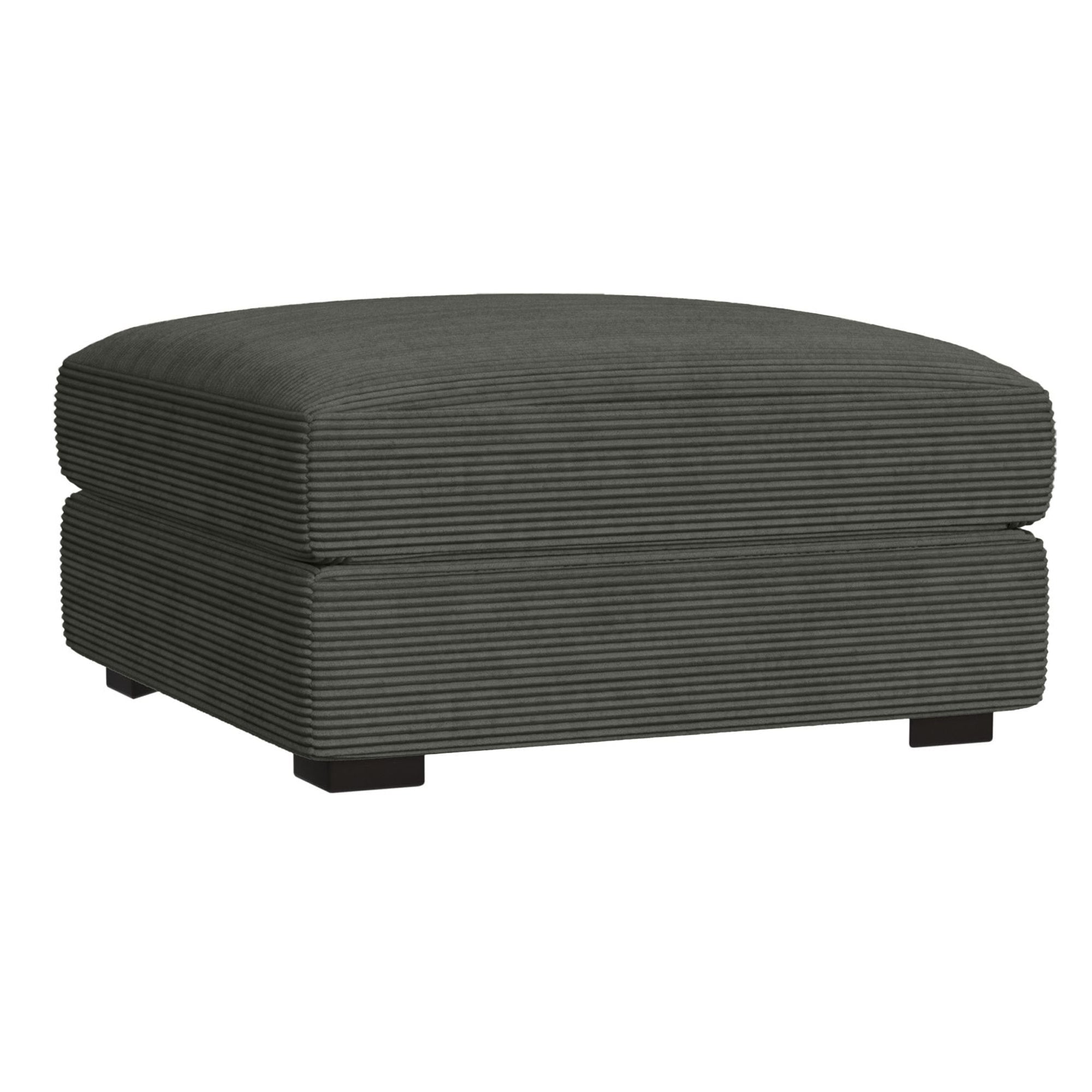 Horizon Steno Charcoal Oversized Ottoman