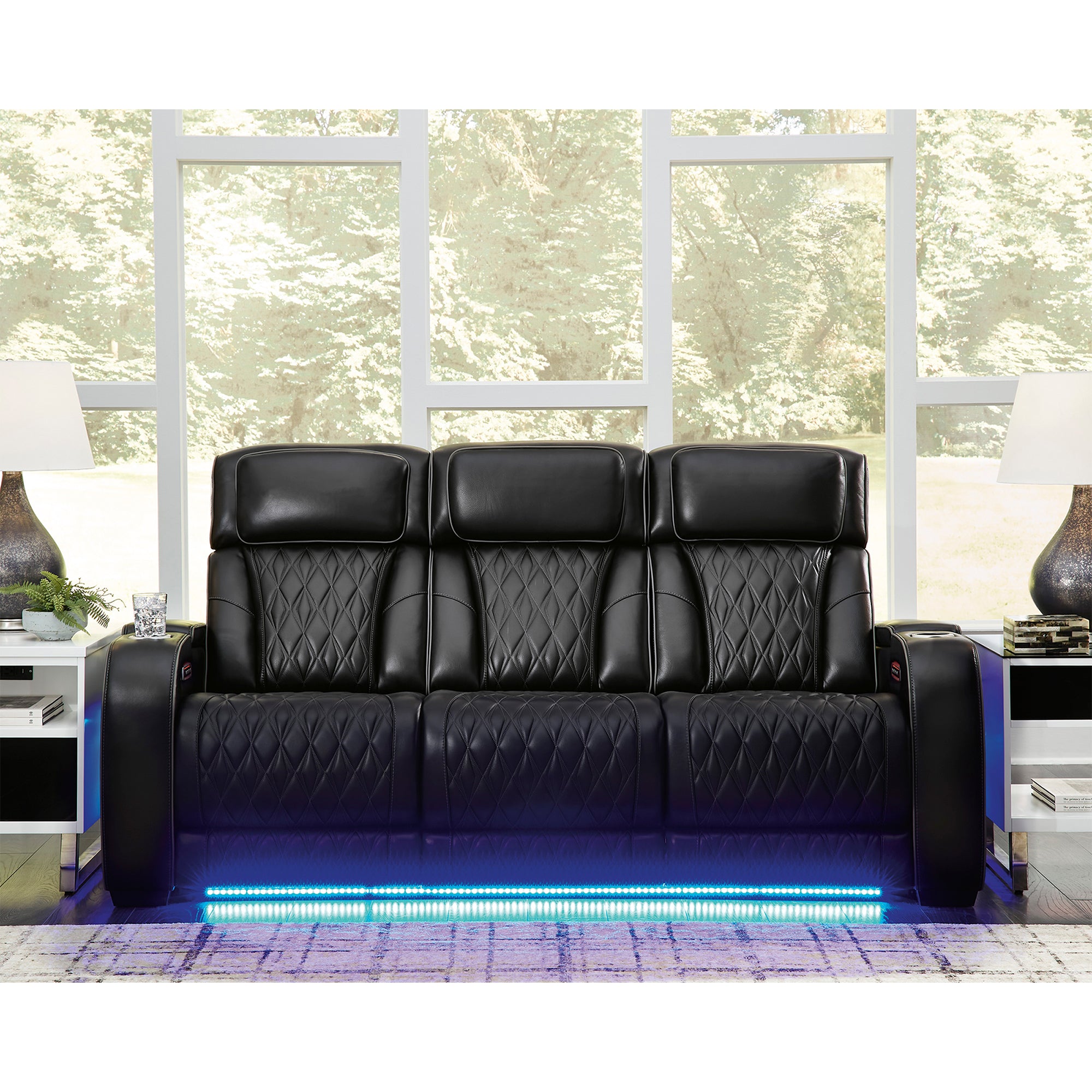 Boyington Triple Power Leather Reclining Sofa with Massage