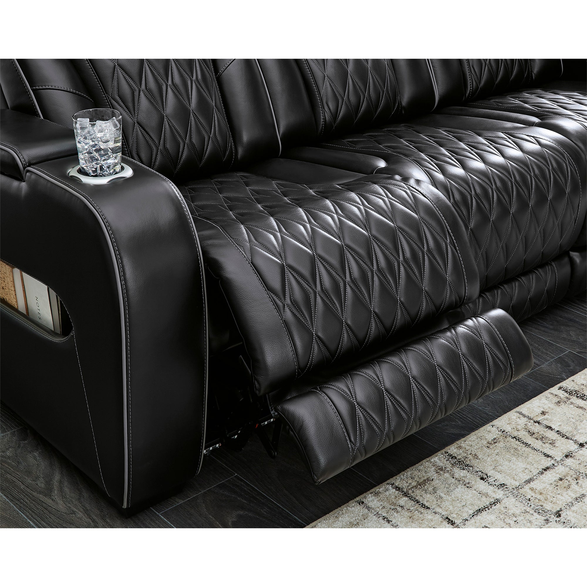 Boyington Triple Power Leather Reclining Sofa with Massage