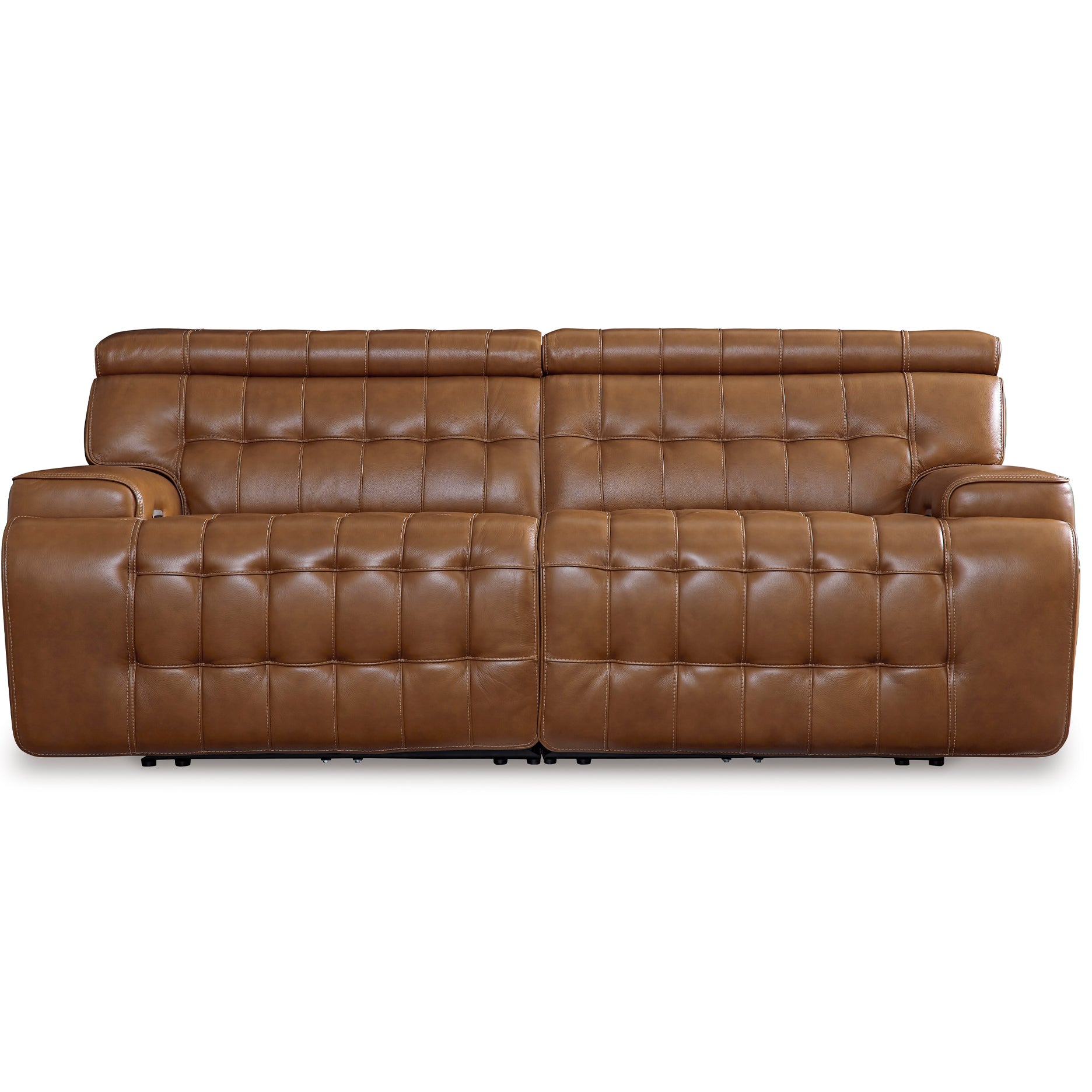 Temmpton Dual Power Leather Reclining Loveseat