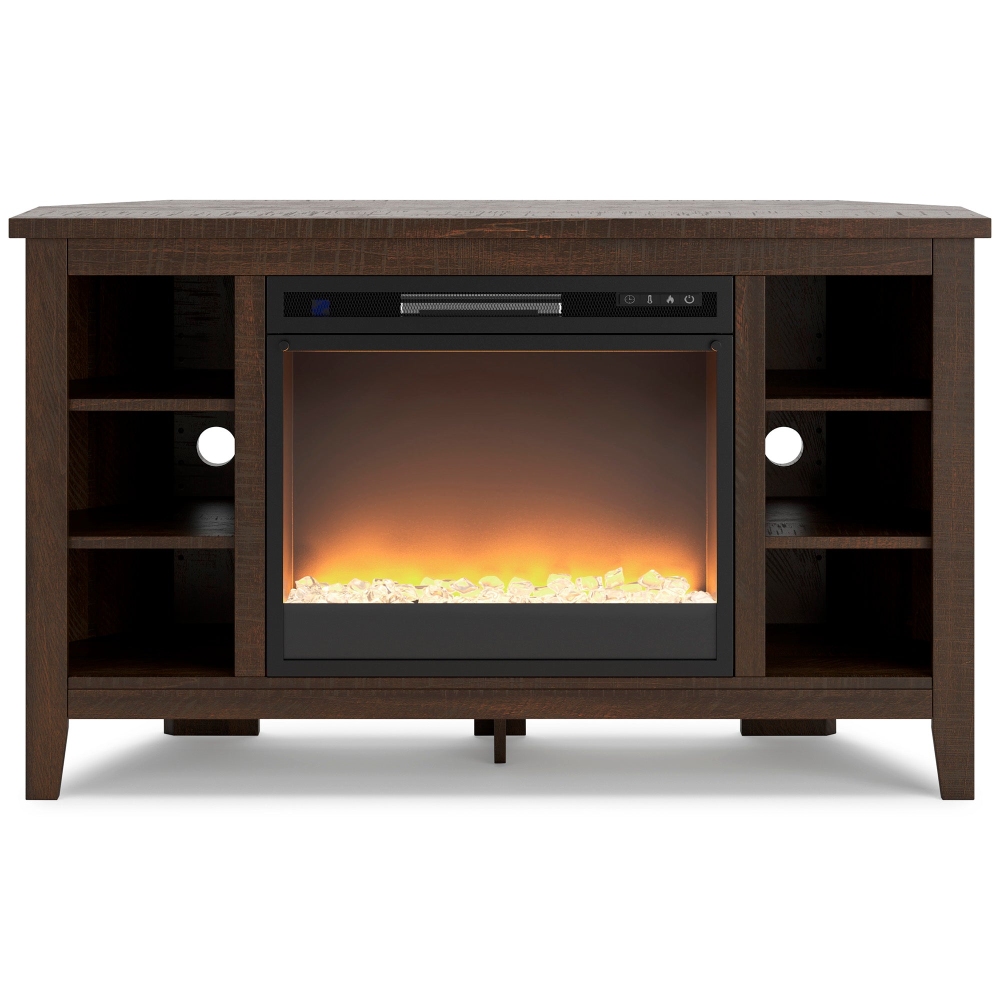 Camiburg 48'' Corner TV Stand with Electric Fireplace