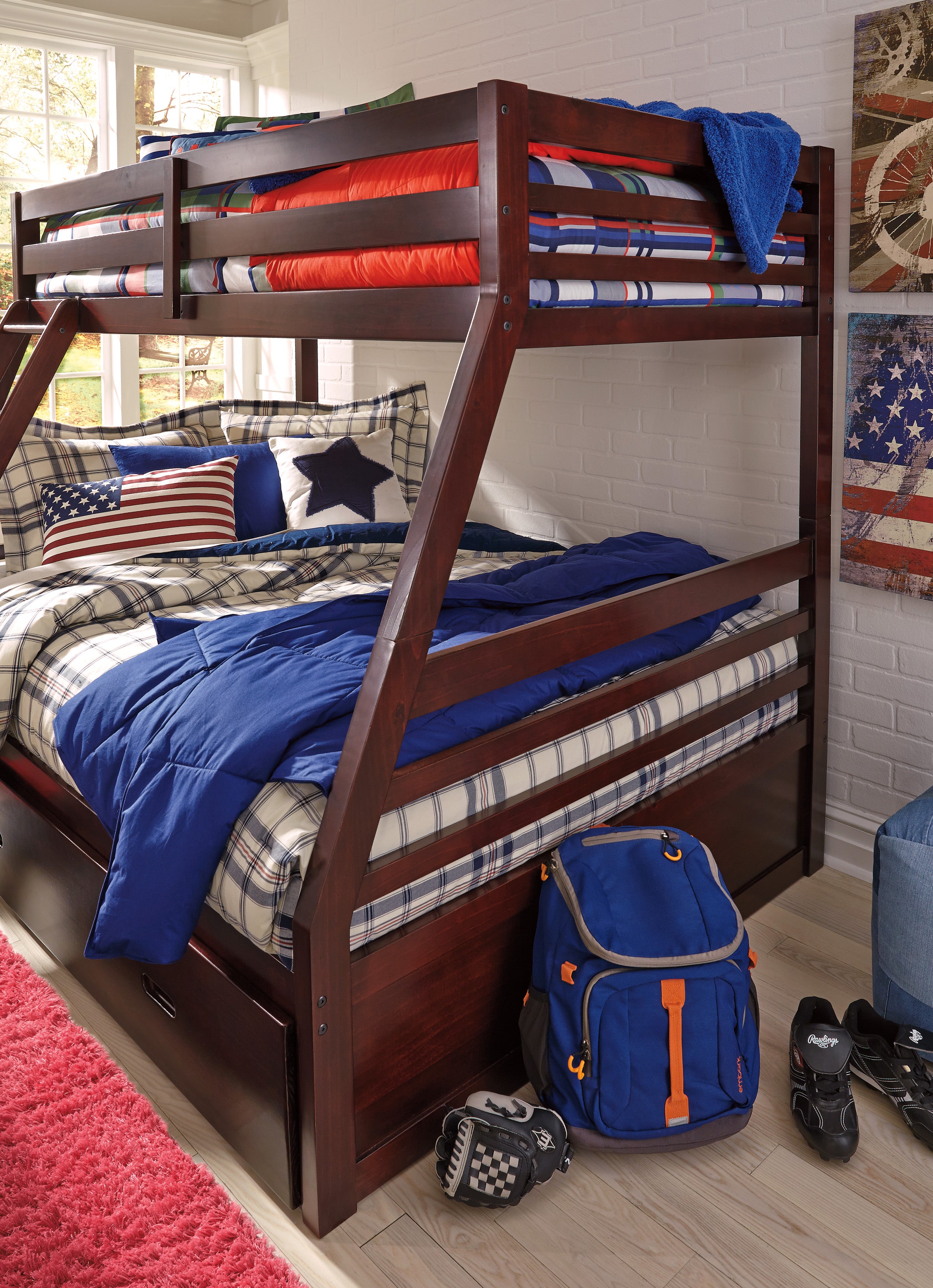 Halanton Twin over Full Bunk Bed with Storage