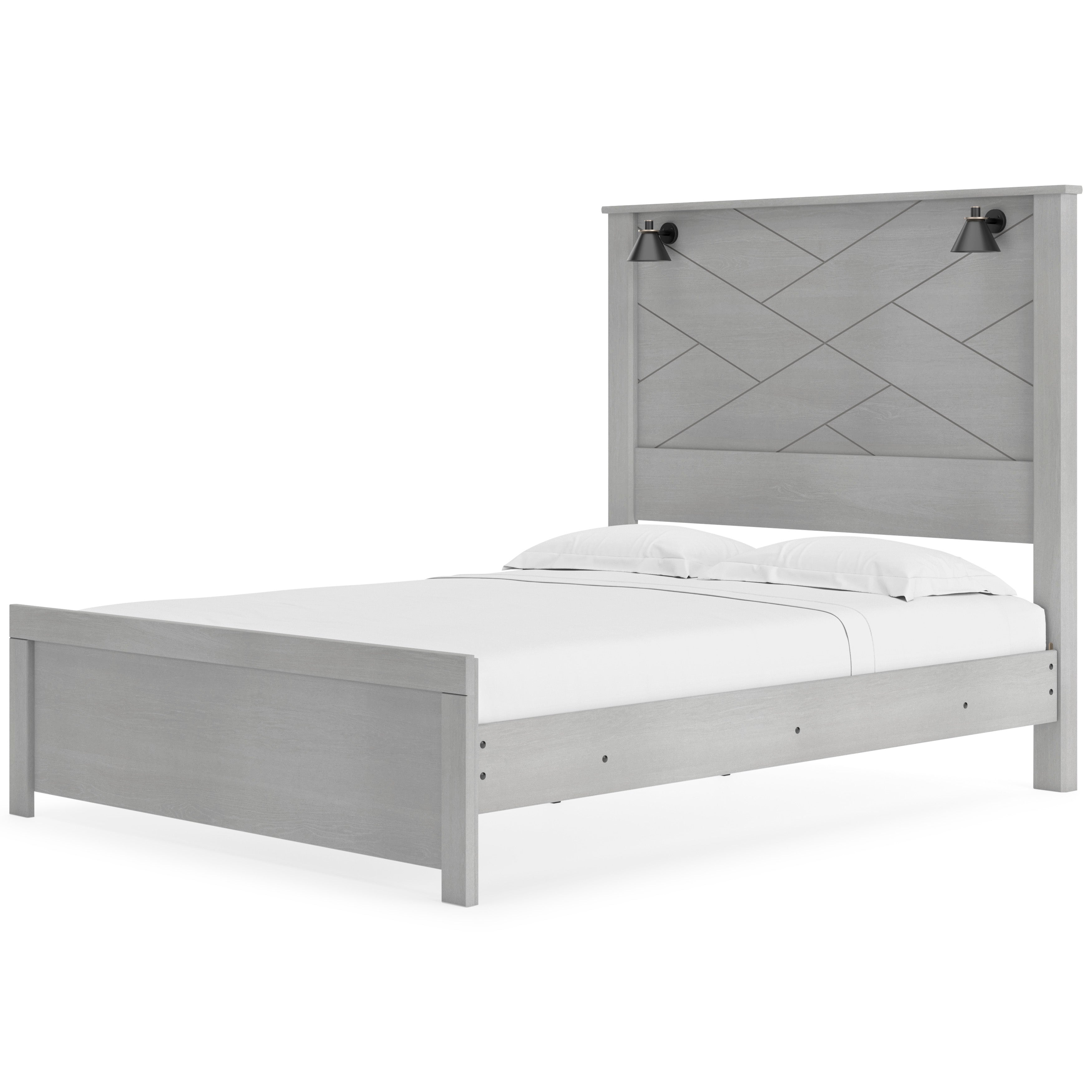 Cottonburg Queen Panel Bed with Mirrored Dresser