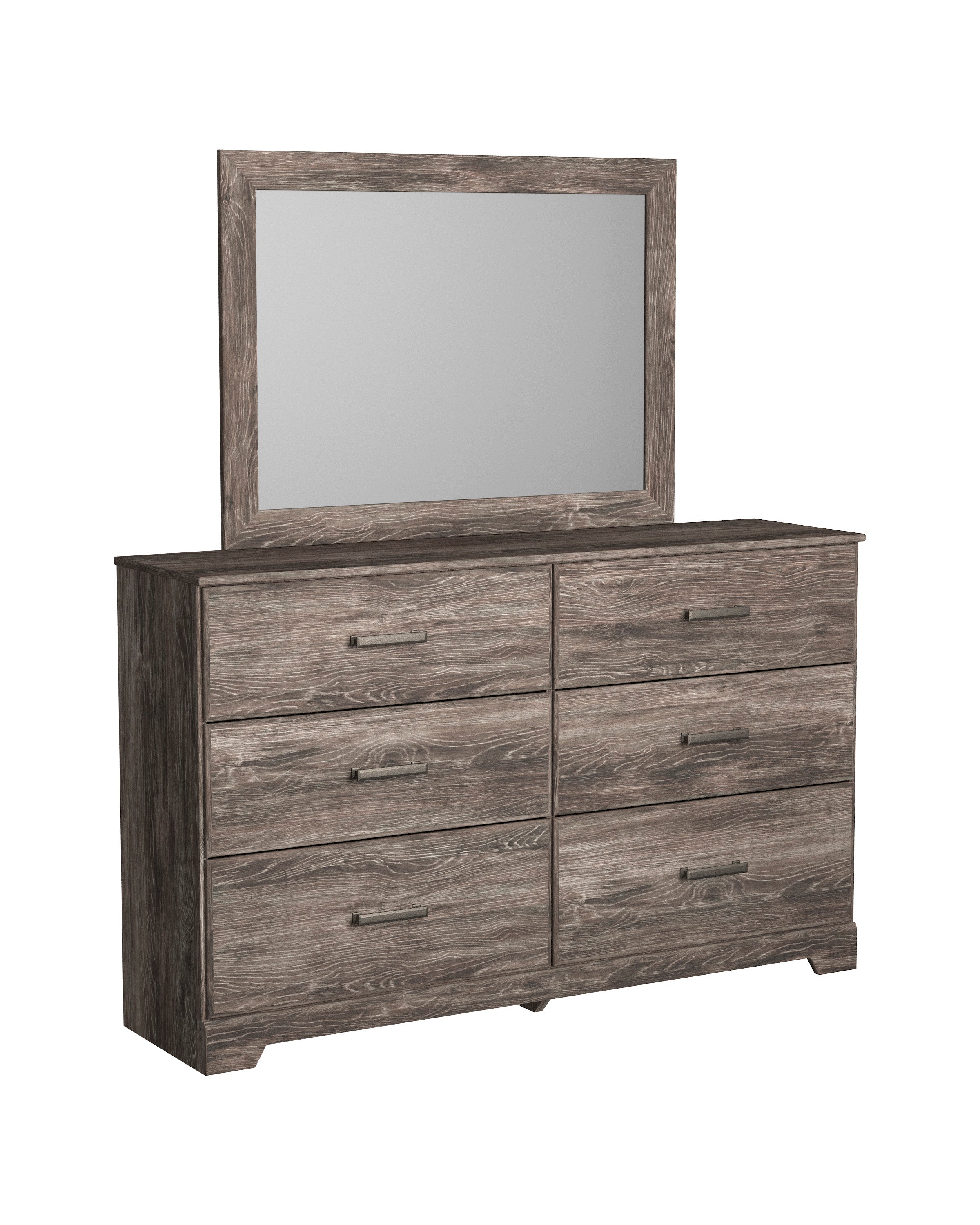 Ralinksi Queen Panel Bed with Mirrored Dresser