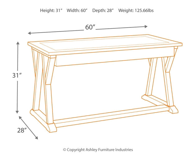 Jonileene Home Office Large Leg Desk