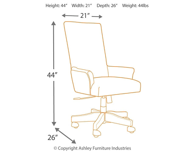 Baldridge UPH Swivel Desk Chair