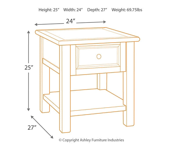 Bolanburg Rectangular End Table