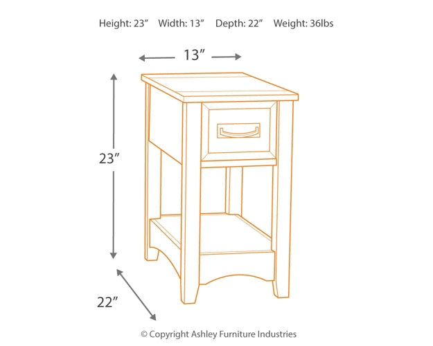 Breegin Chair Side End Table