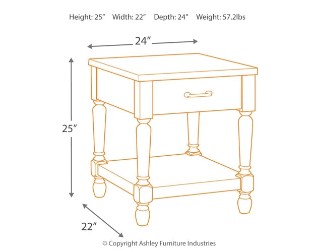 Shawnalore Rectangular End Table