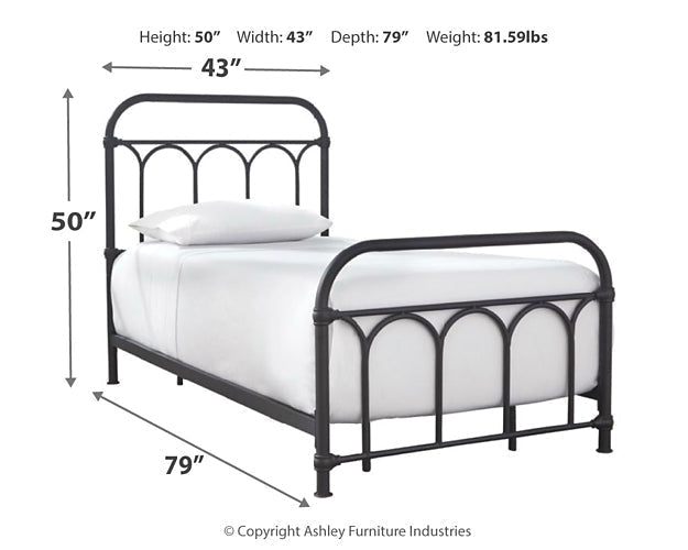 Nashburg Twin Metal Bed