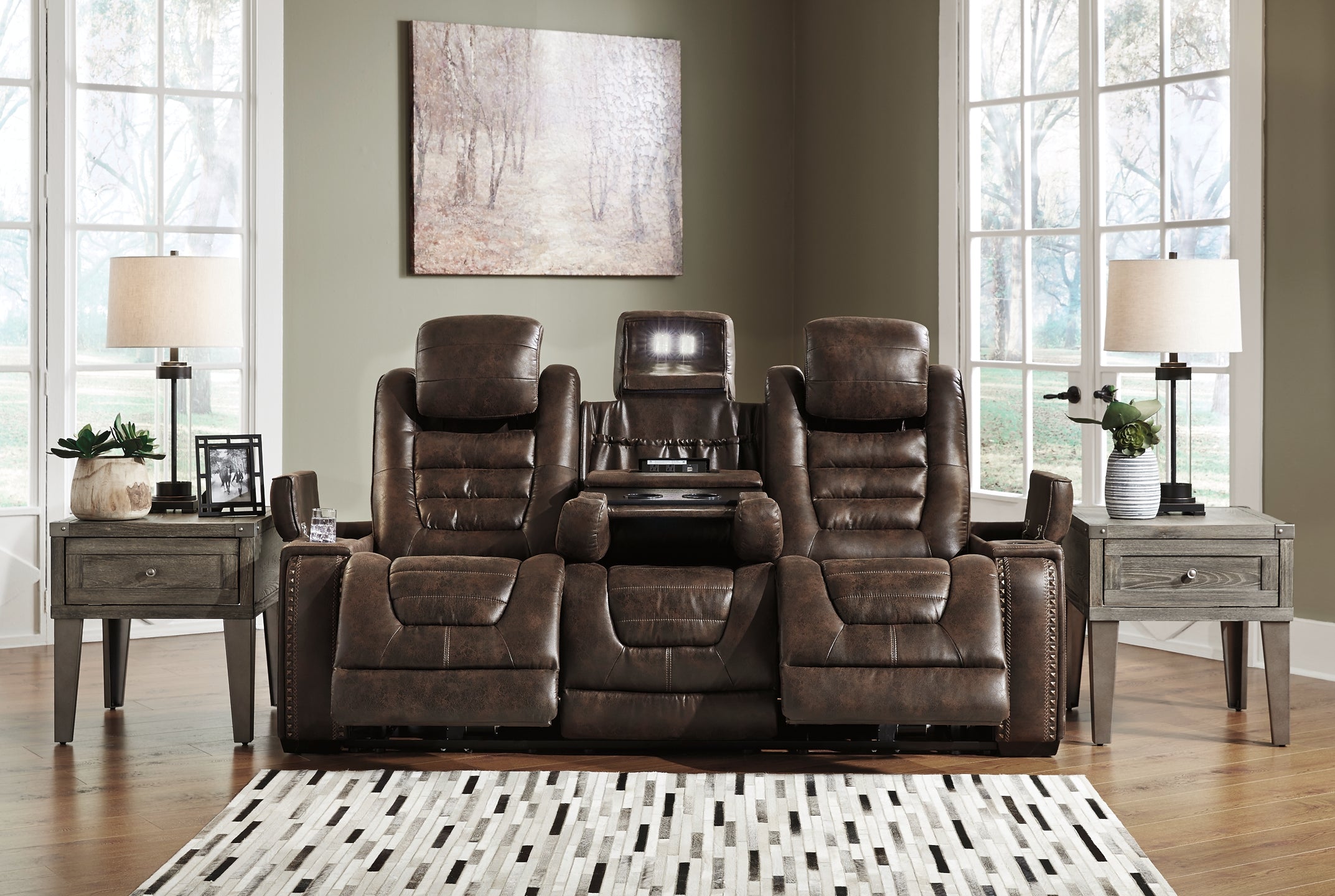 Game Zone PWR REC Sofa with ADJ Headrest