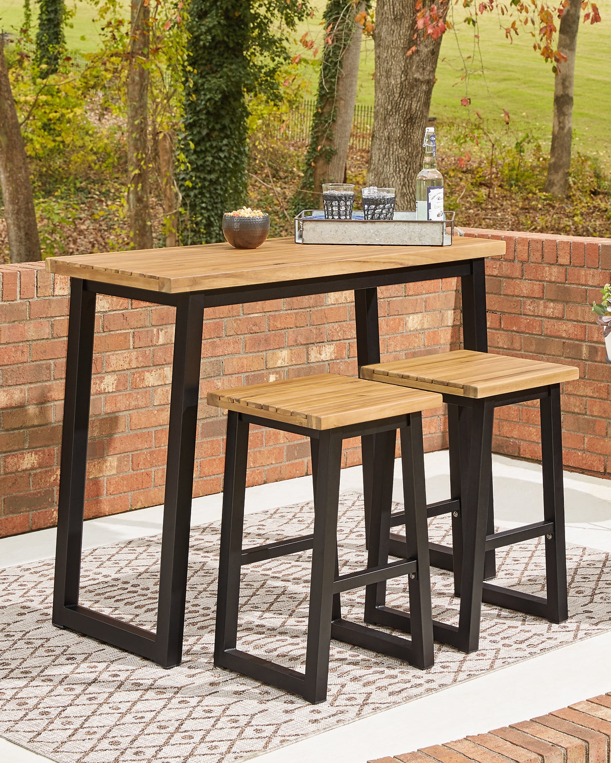 Town Wood Counter Table Set (3/CN)