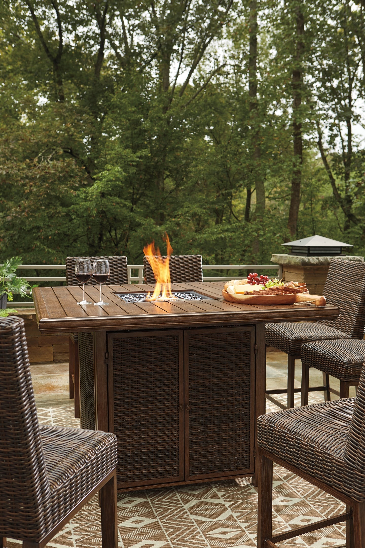 Paradise Trail Outdoor Dining Table and 8 Chairs