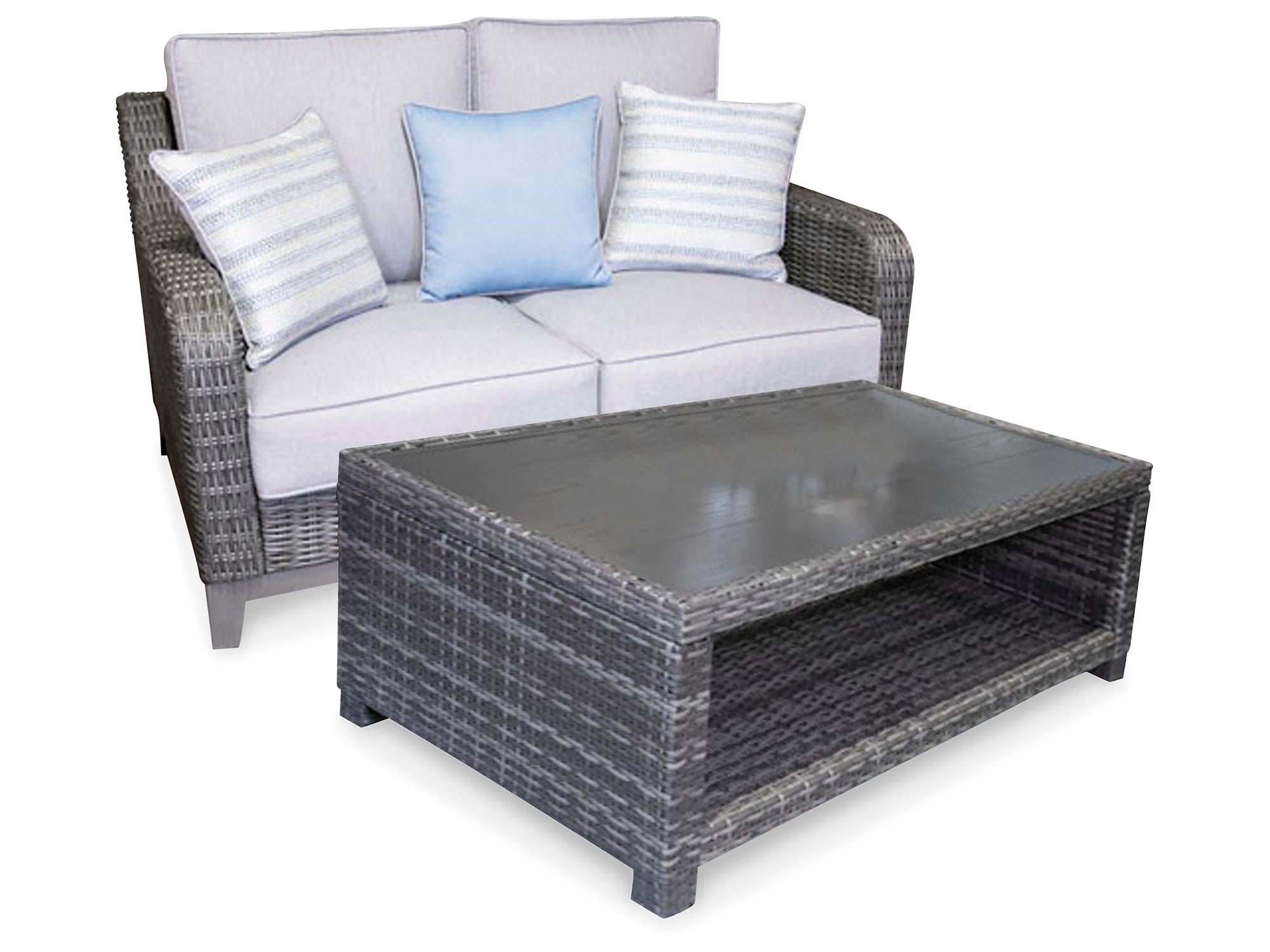 Elite Park Outdoor Loveseat with Coffee Table