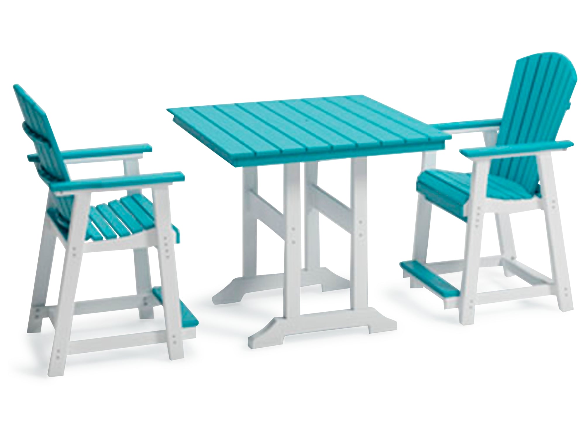 Eisely Outdoor Counter Height Dining Table and 2 Barstools