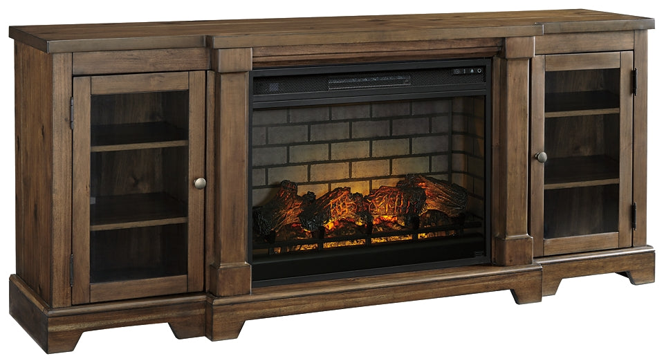 Flynnter 75" TV Stand with Electric Fireplace