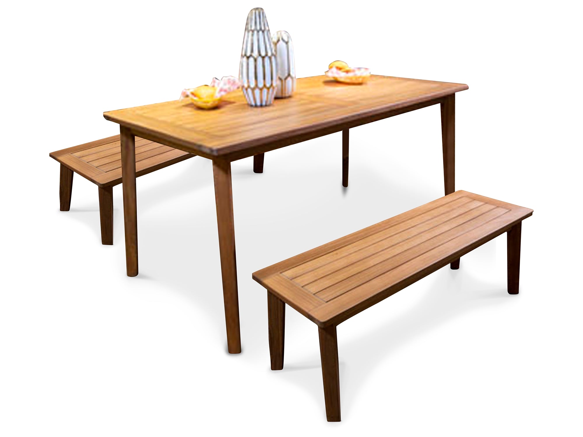 Janiyah Outdoor Dining Table and 2 Benches