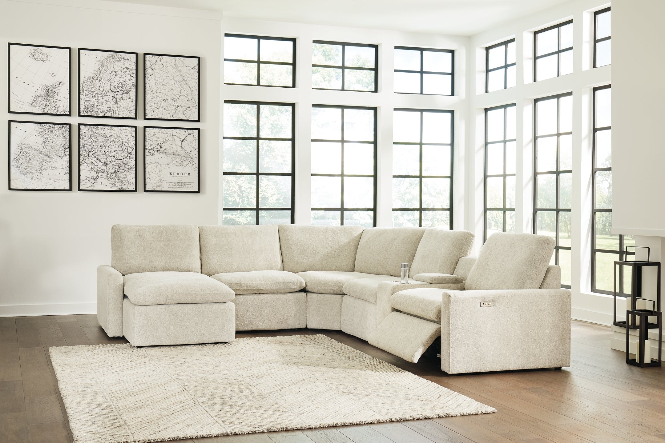 Hartsdale 6-Piece Power Reclining Sectional with Console and Chaise