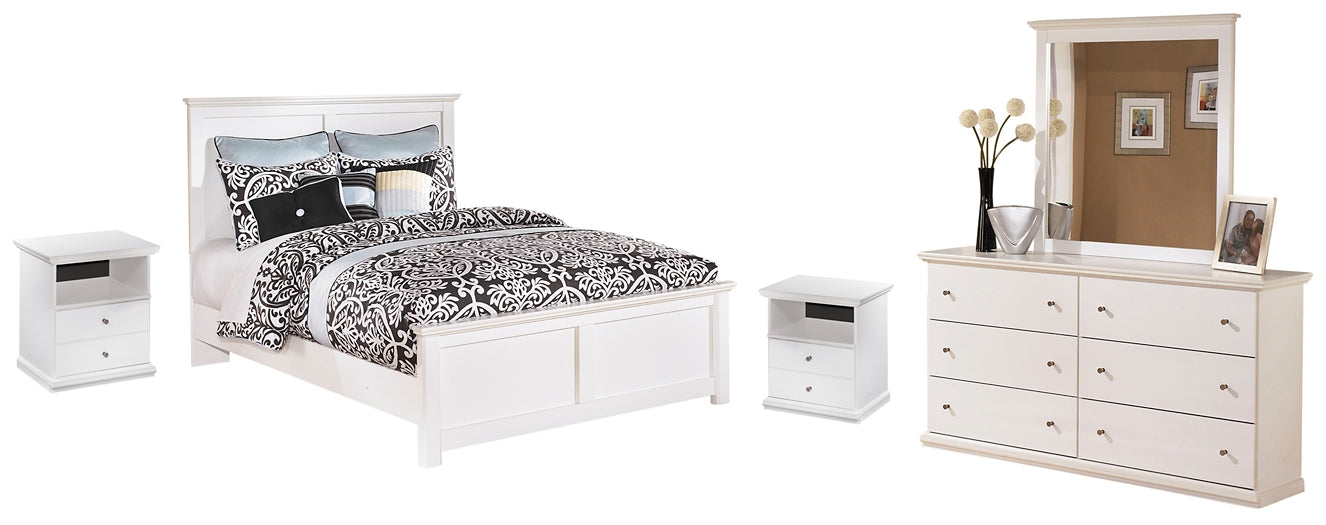 Bostwick Shoals Queen Panel Bed with Mirrored Dresser