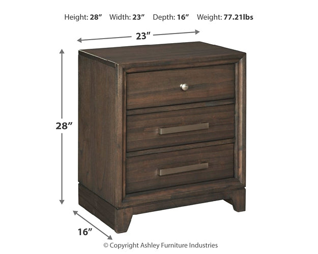 Brueban Queen Panel Bed with 2 Storage Drawers with Mirrored Dresser, Chest and Nightstand