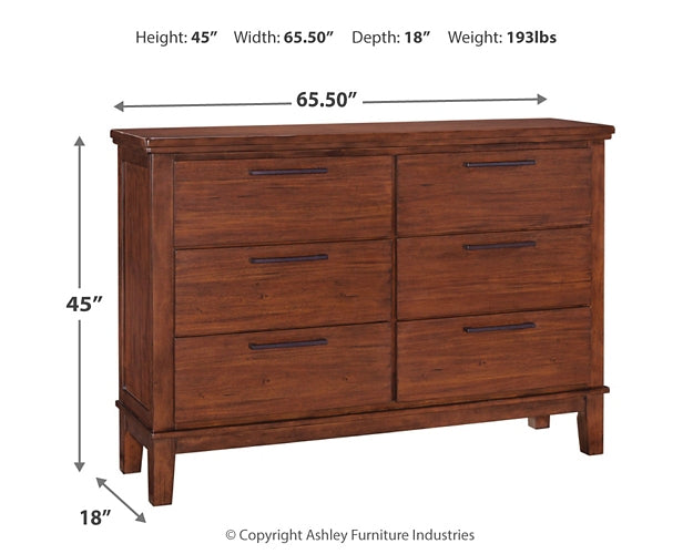 Ralene California King Upholstered Panel Bed with Dresser
