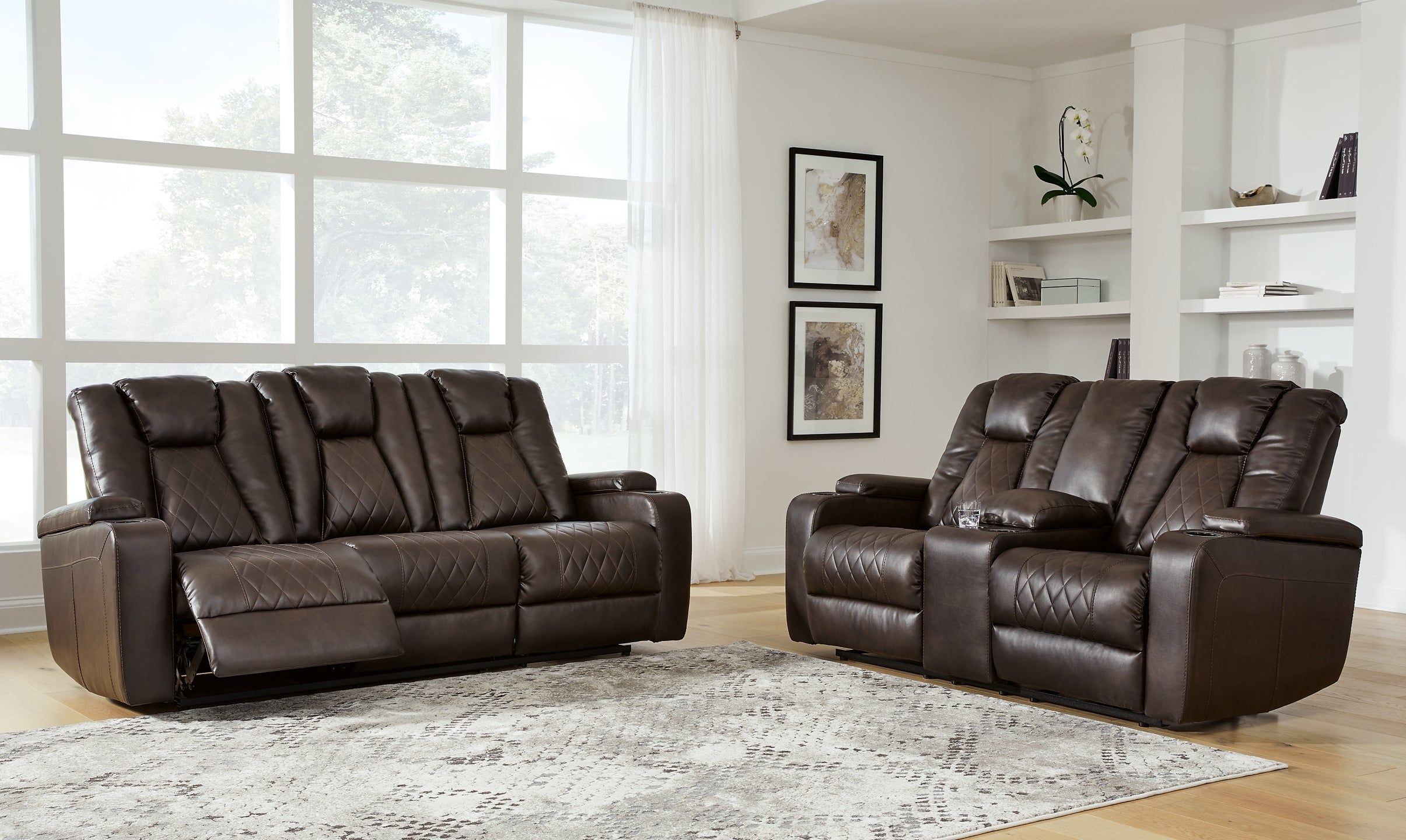 Mancin Manual Reclining Sofa and Loveseat