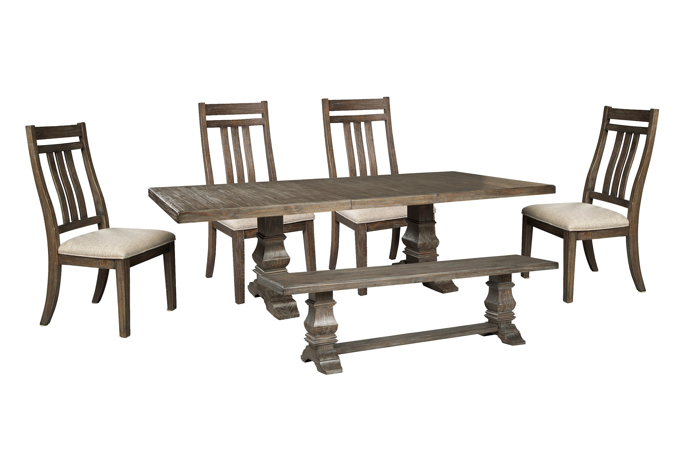 Wyndahl Dining Table and 4 Chairs and Bench
